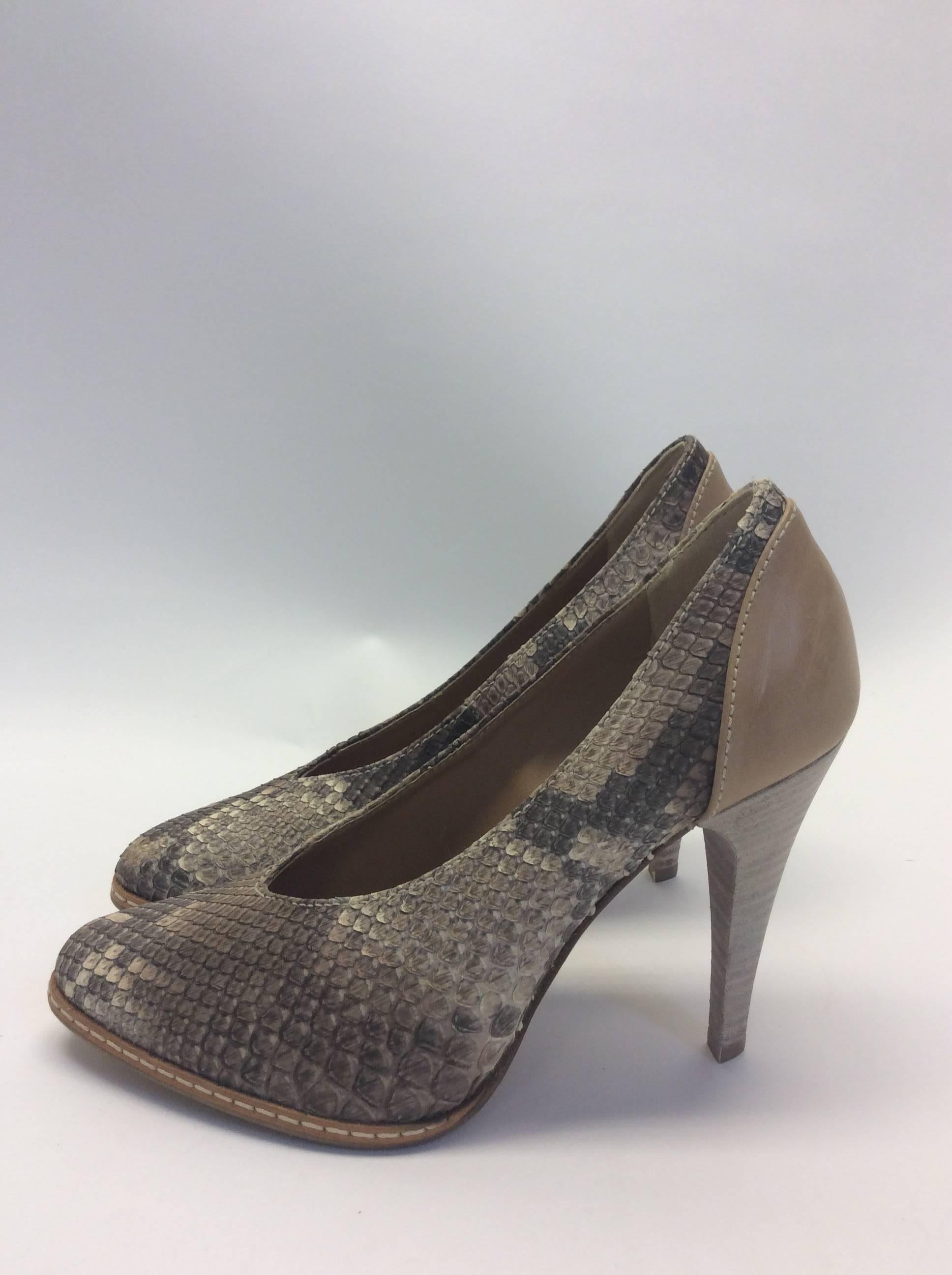 Gray Derek Lam Snake Skin Pump For Sale