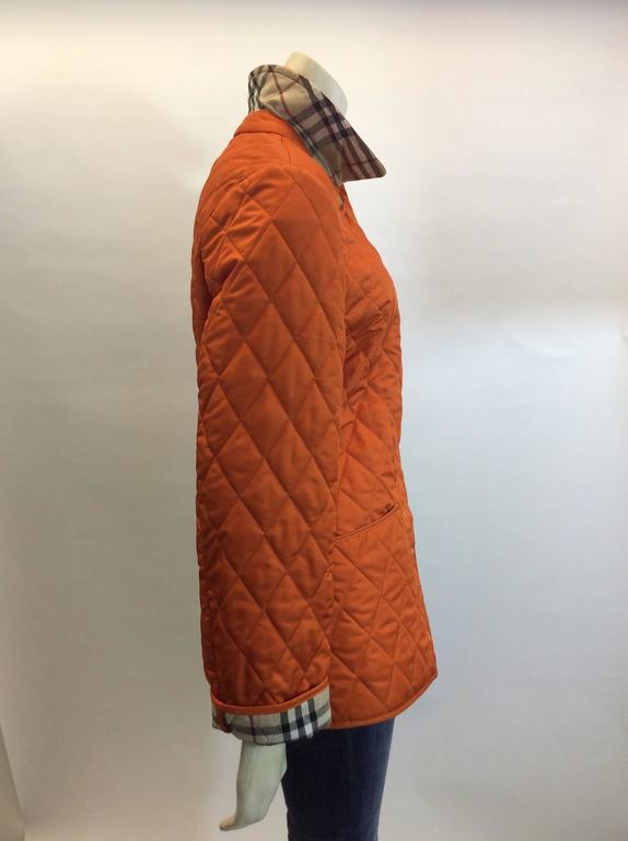 Burberry Orange Quilted Jacket For Sale at 1stDibs burberry orange jacket