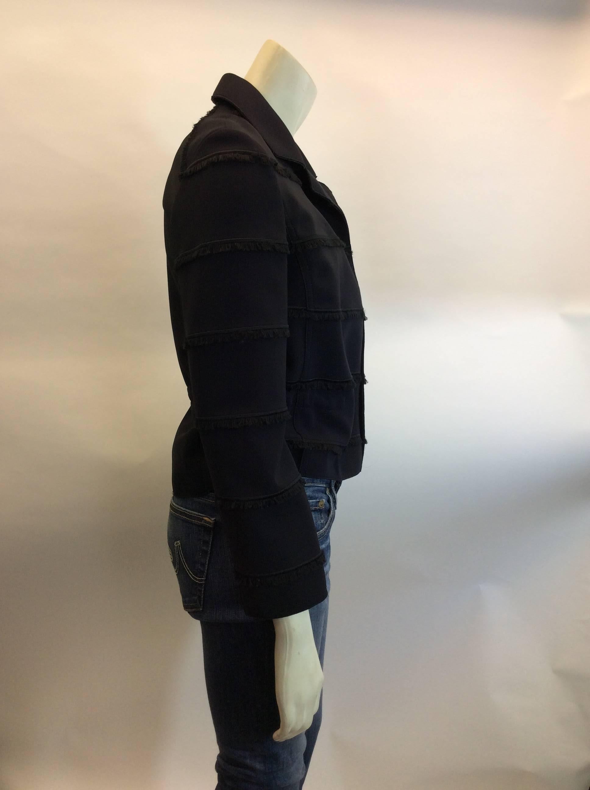 Akris Black Fringe Jacket For Sale 2