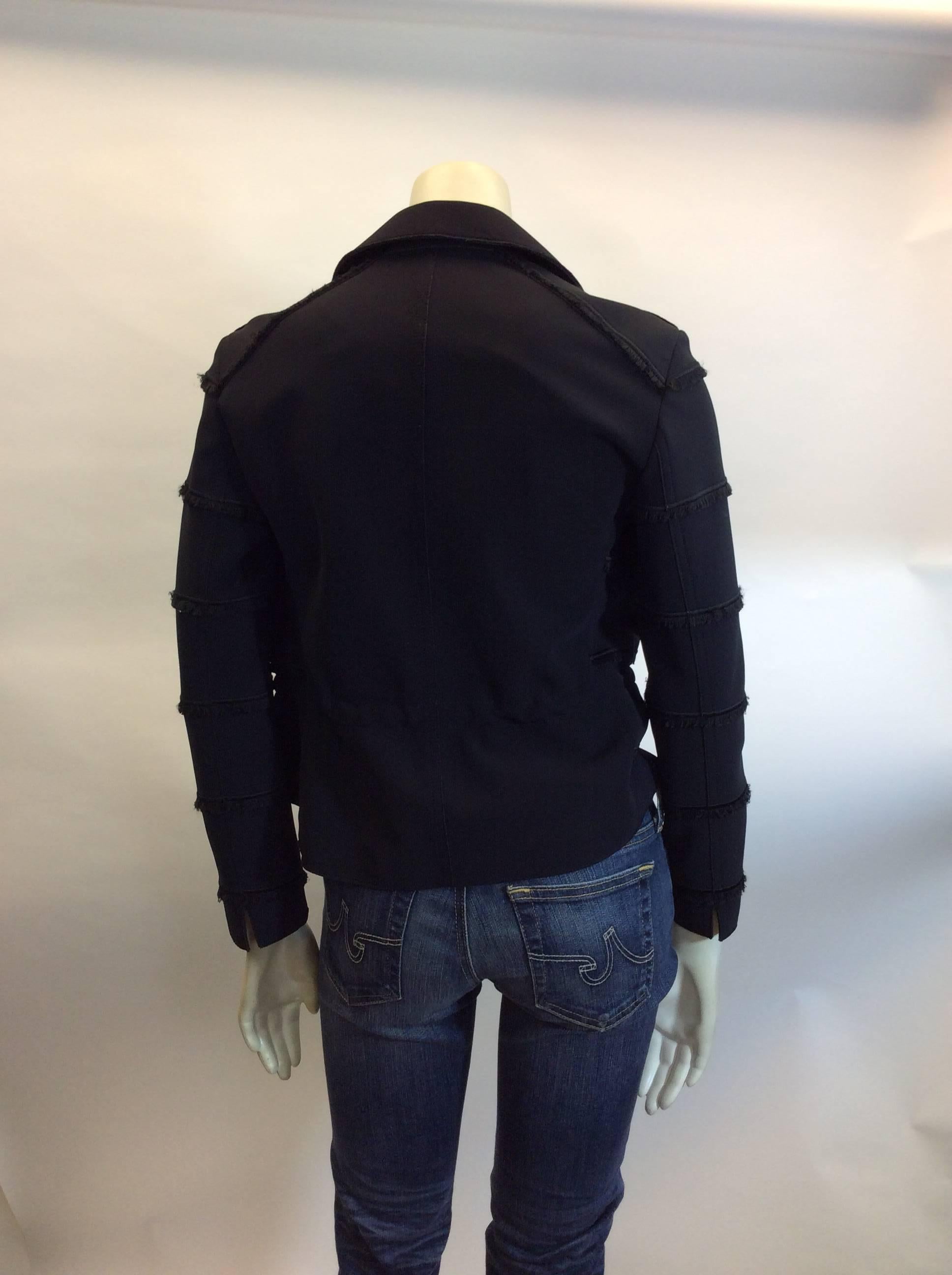Akris Black Fringe Jacket For Sale 1