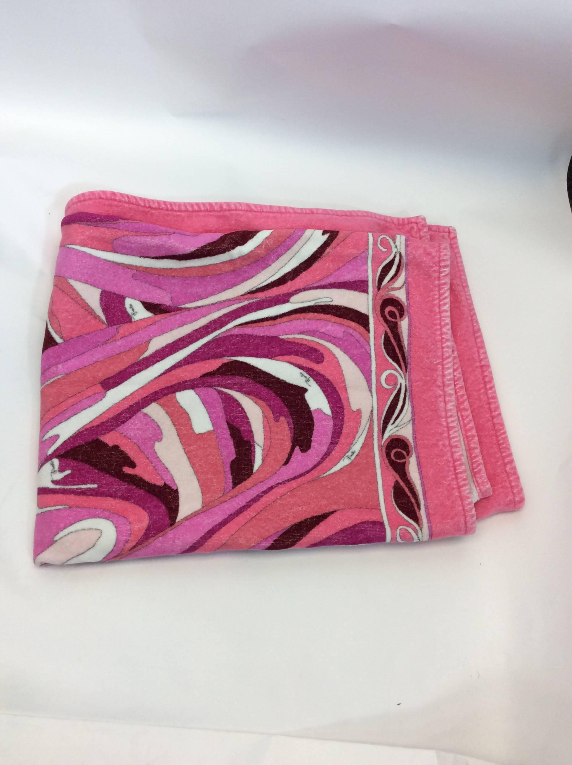 Women's Pucci Pink Printed Beach Towel For Sale