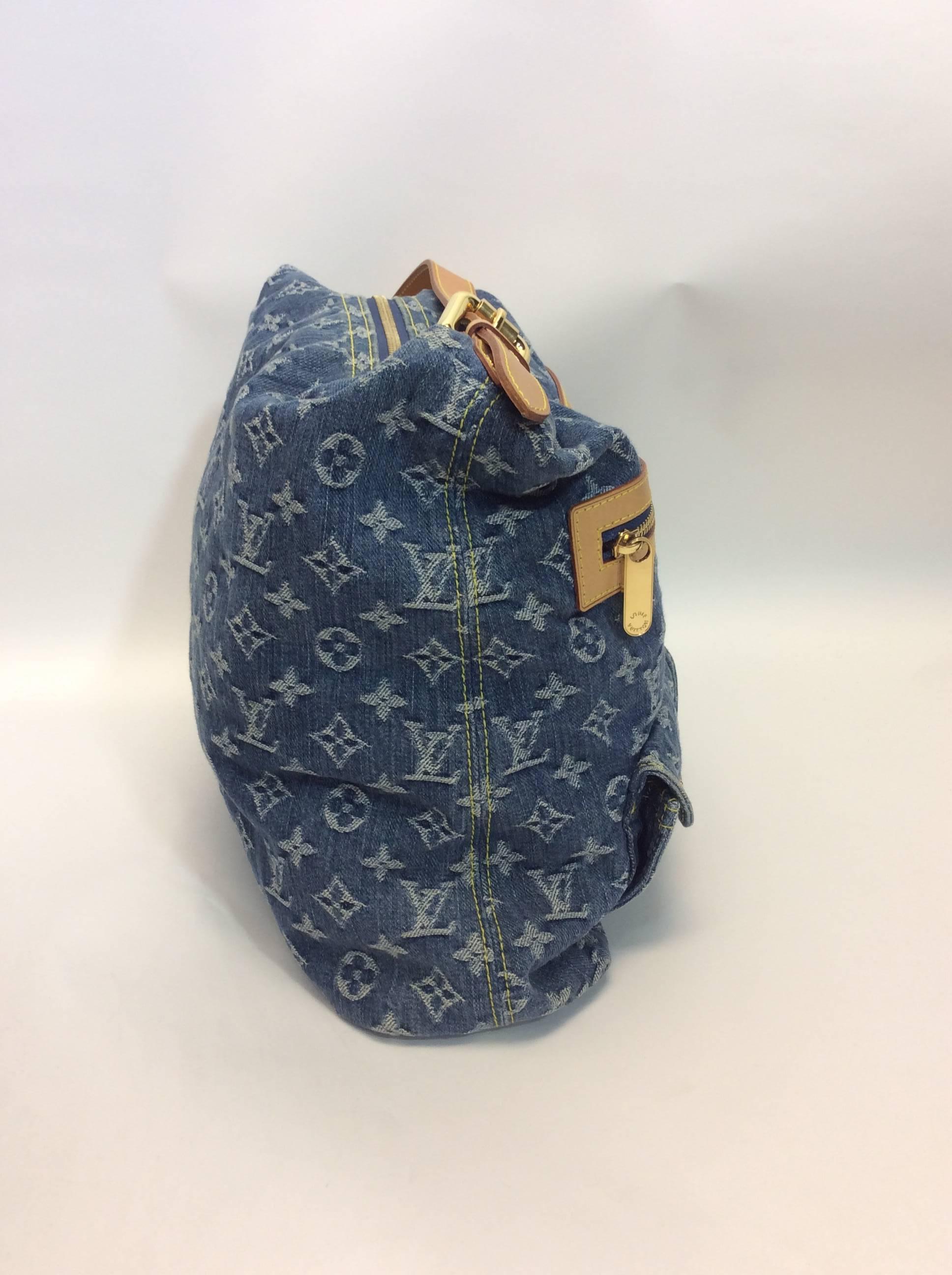 Louis Vuitton Denim Monogram Bag  In Excellent Condition For Sale In Narberth, PA