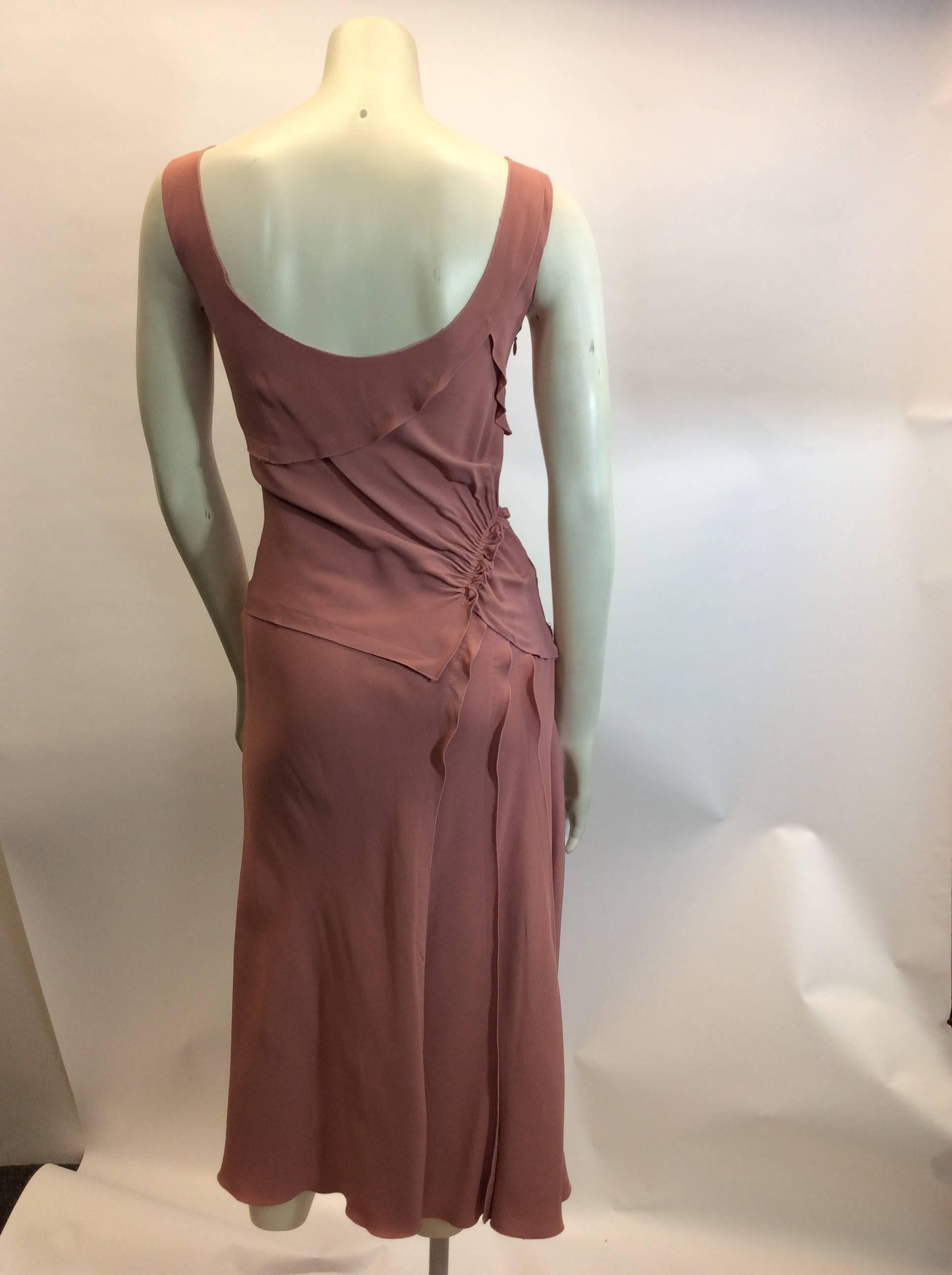 Women's Prada Blush Gathered Dress For Sale
