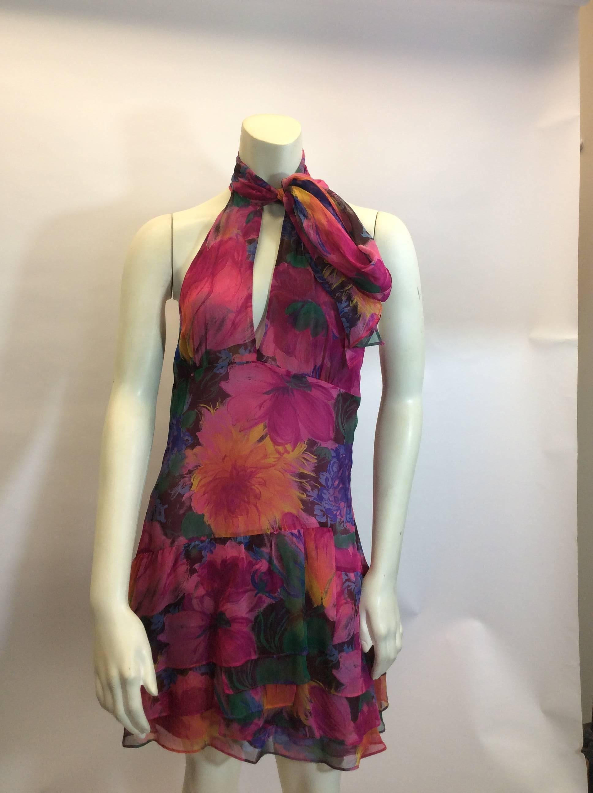 Dolce & Gabbana Floral Silk Dress
100% silk
Lined 
Size 42
Made in Italy
$250
