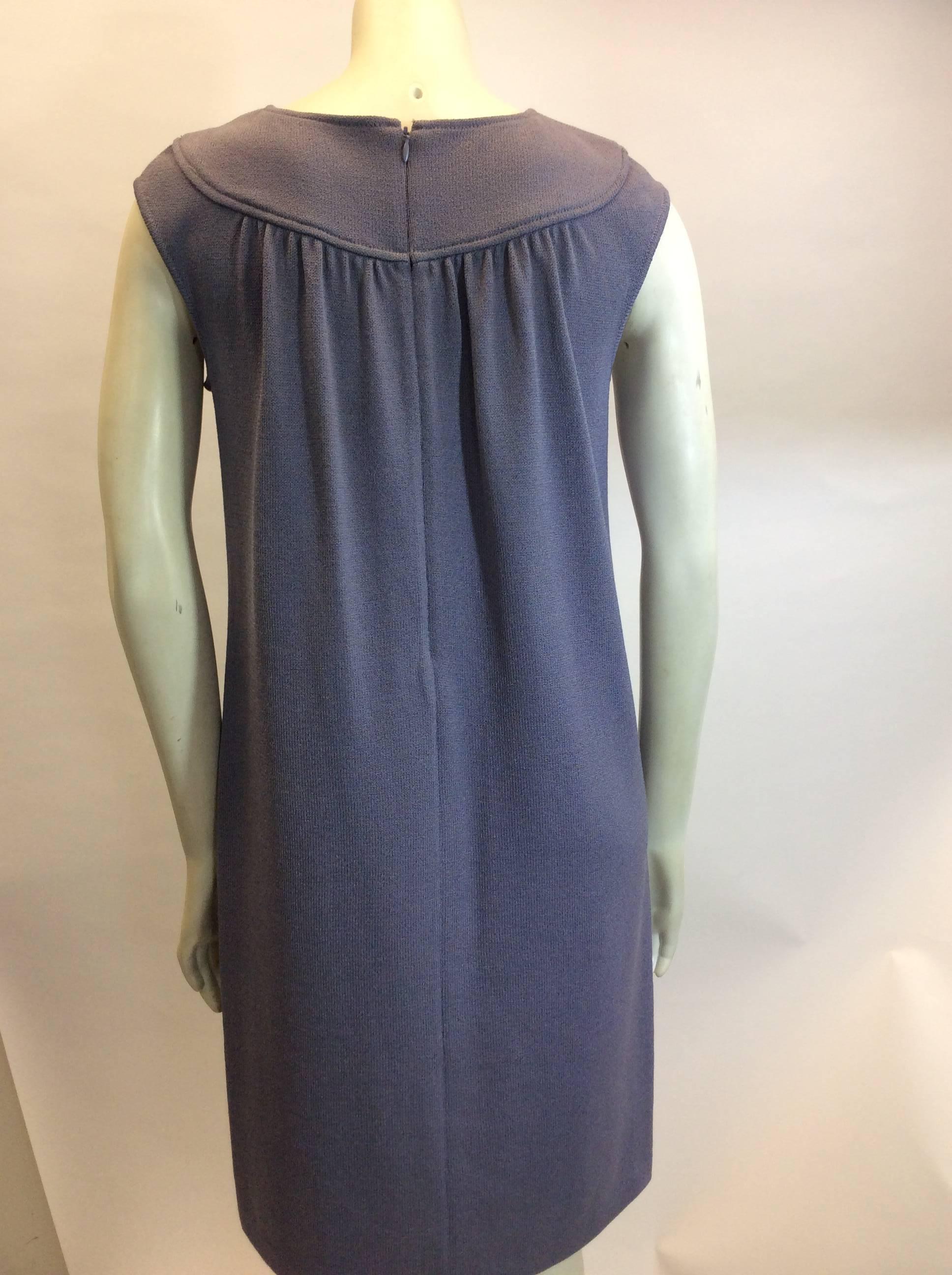 Women's St. John Lavender Knit Sleeveless Dress For Sale