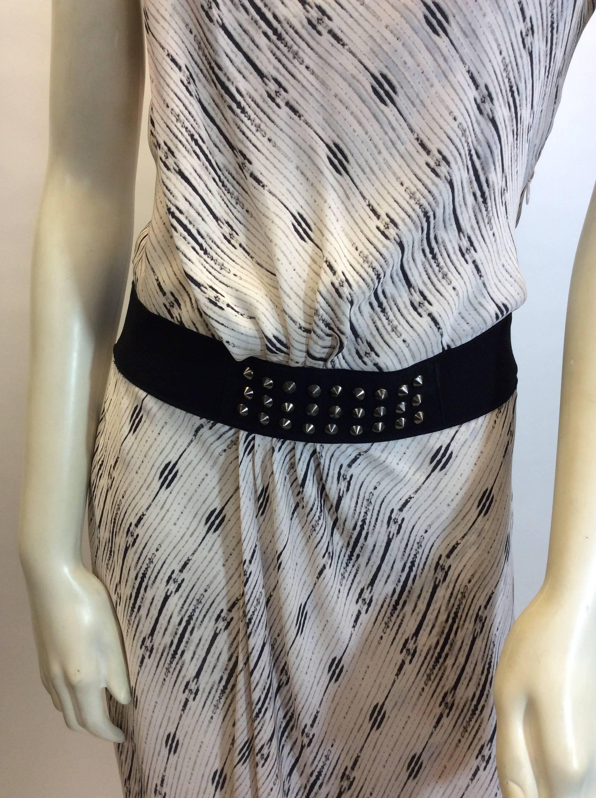 Women's Haute Hippie Studded Belt Sleeveless Dress For Sale