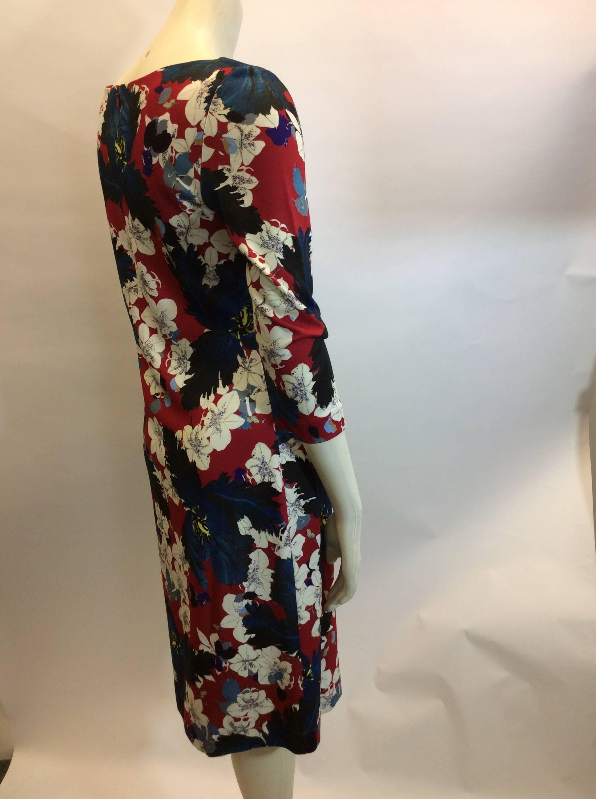Erdem Floral Jersey Dress In Excellent Condition For Sale In Narberth, PA
