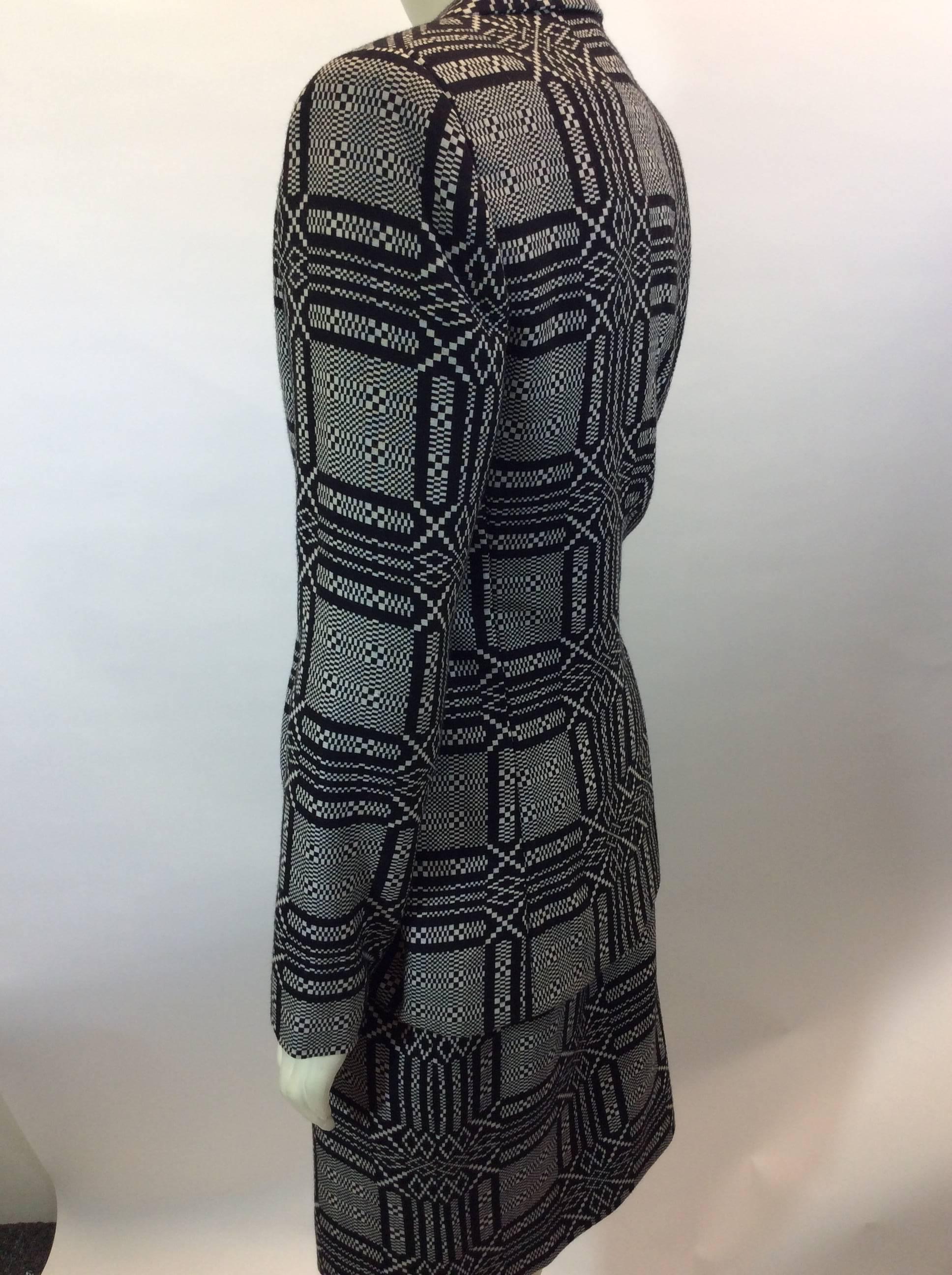 Black Bill Blass Printed Skirt Suit For Sale