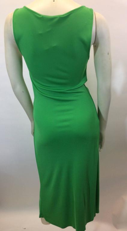 Diane Von Furstenberg Green Sleeveless Dress at 1stDibs