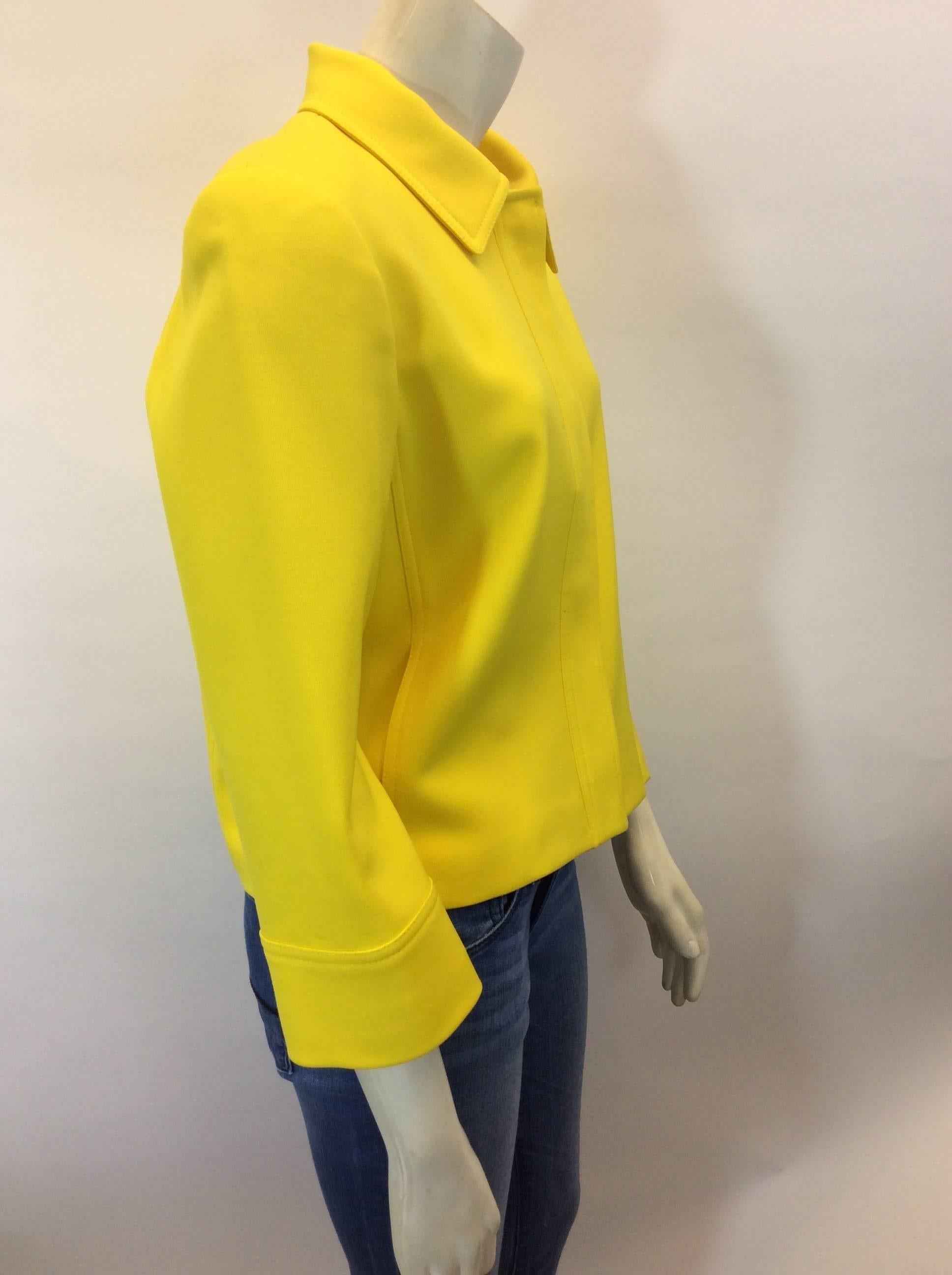 Women's Ralph Lauren Cropped Bright Yellow Jacket For Sale