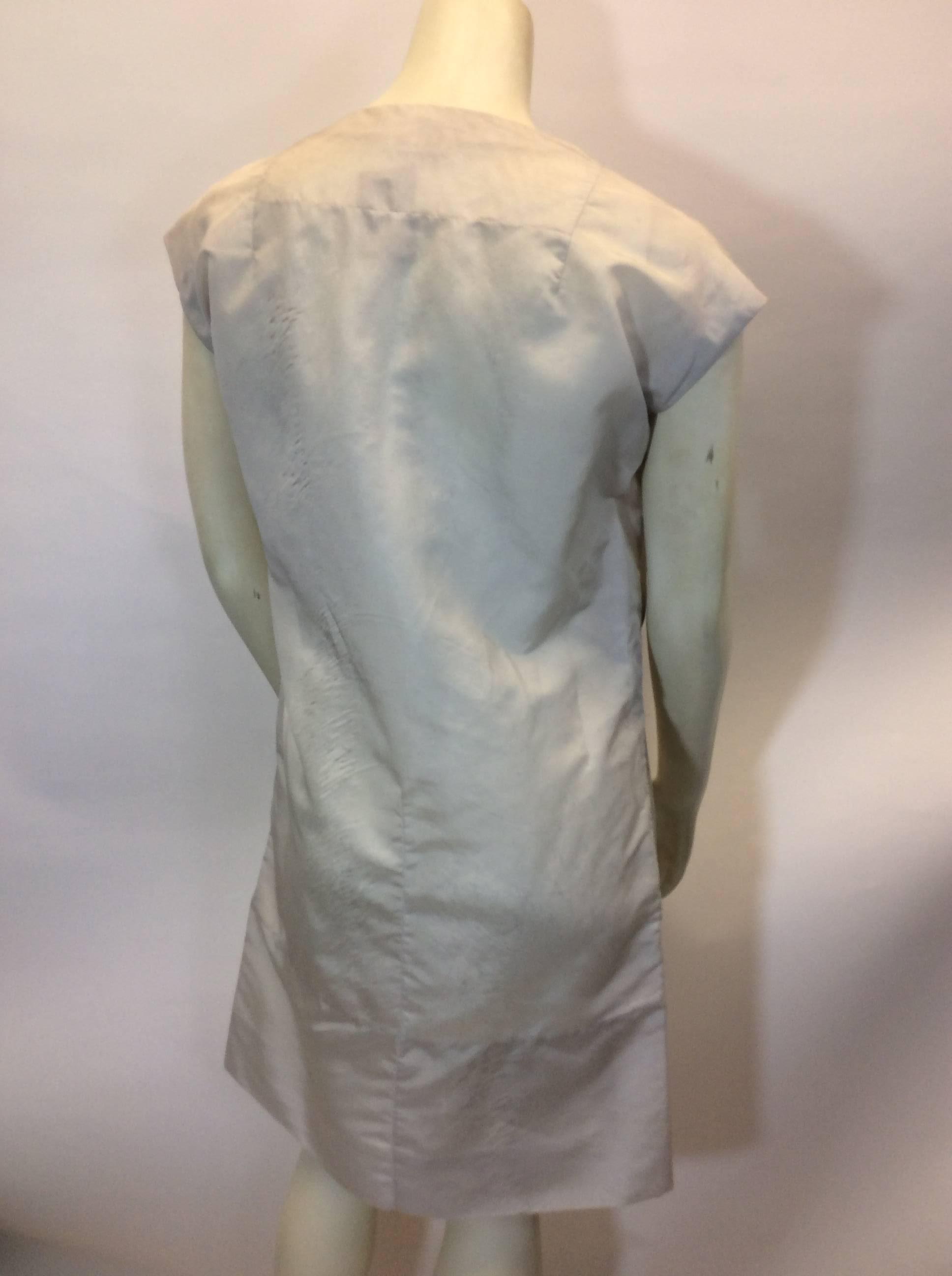 Marni Grey Pleated Waist Dress In Excellent Condition For Sale In Narberth, PA