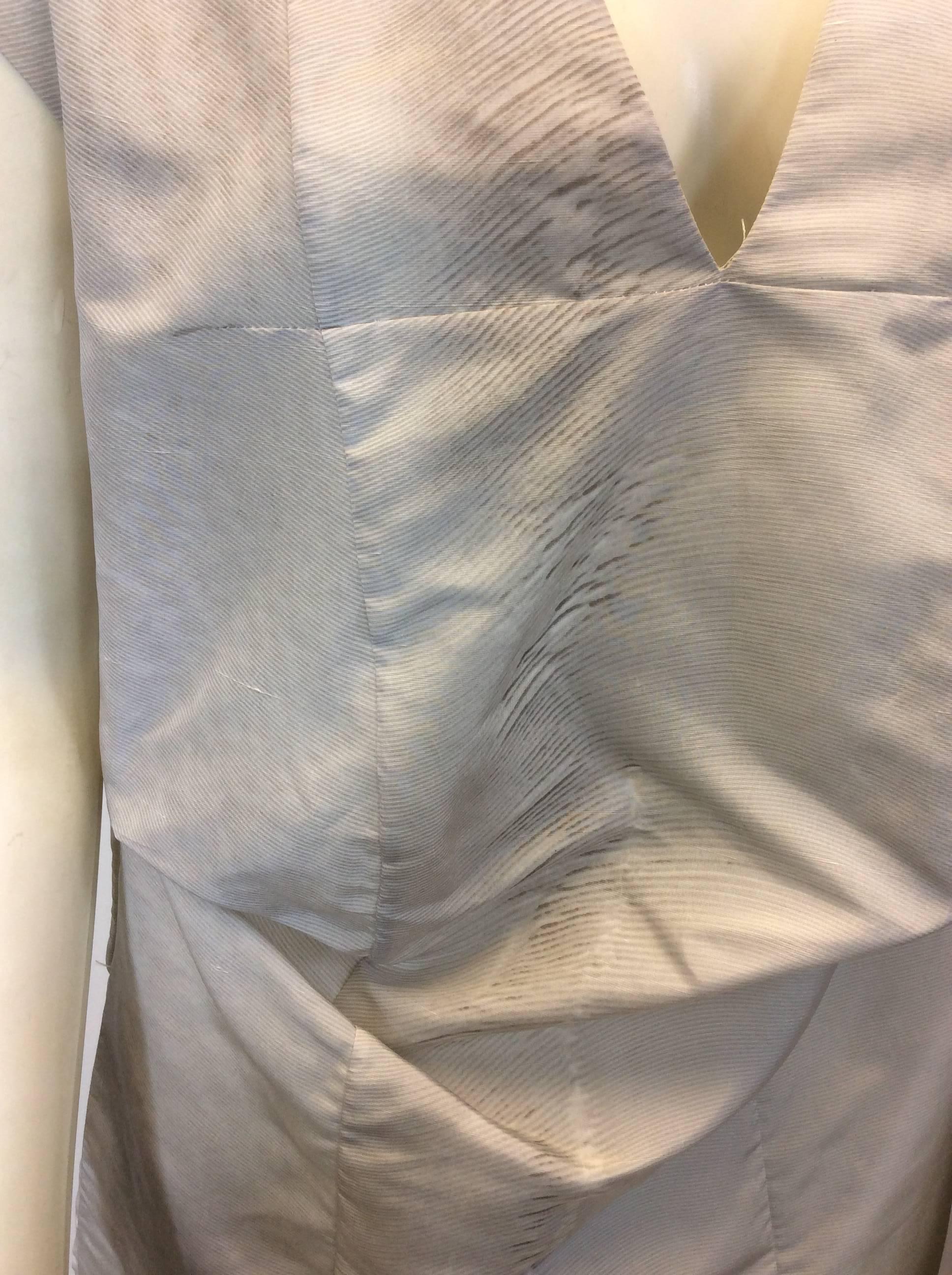 Women's Marni Grey Pleated Waist Dress For Sale