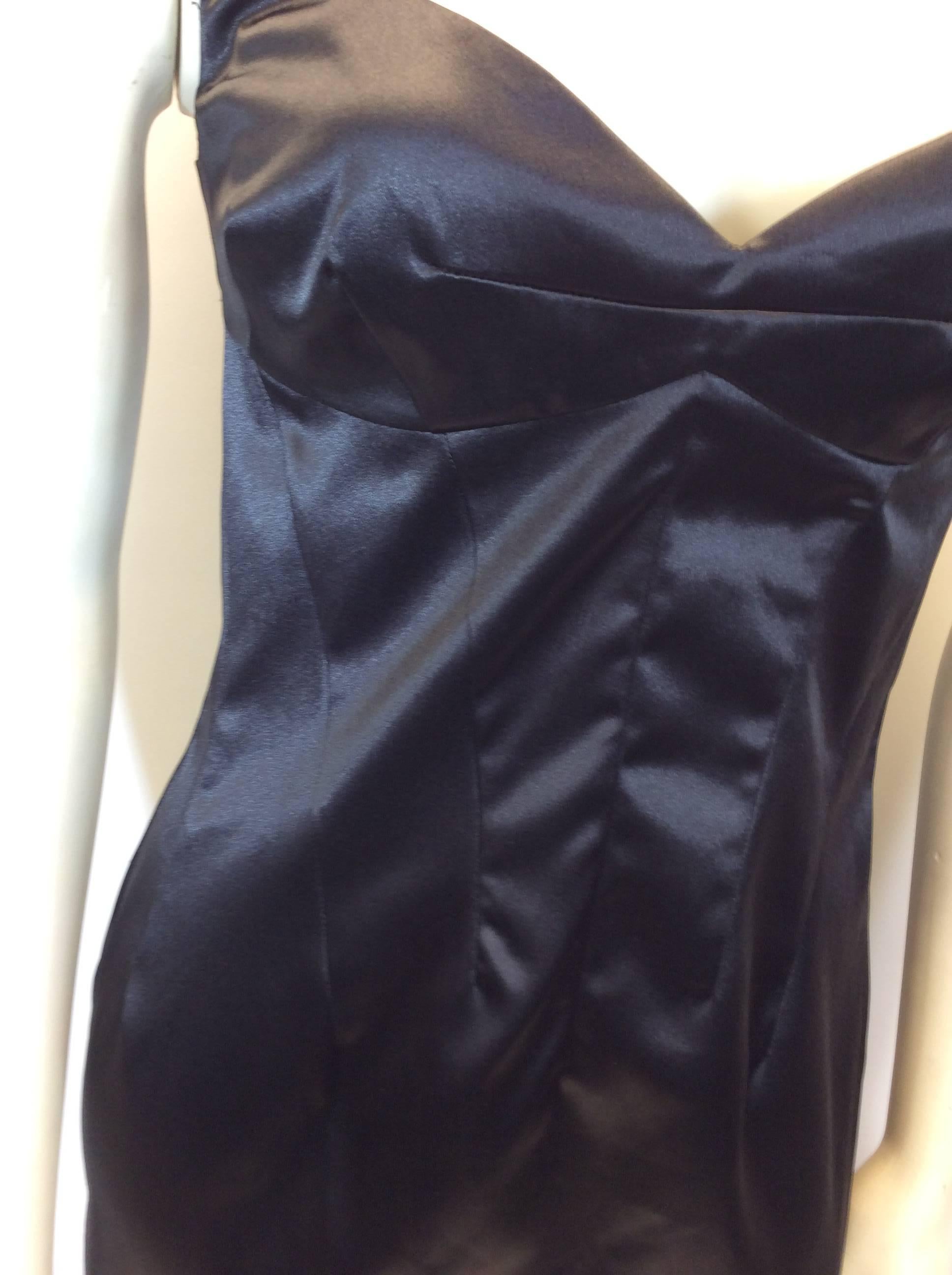 Dolce & Gabanna Black Bustier Detail Dress For Sale 1