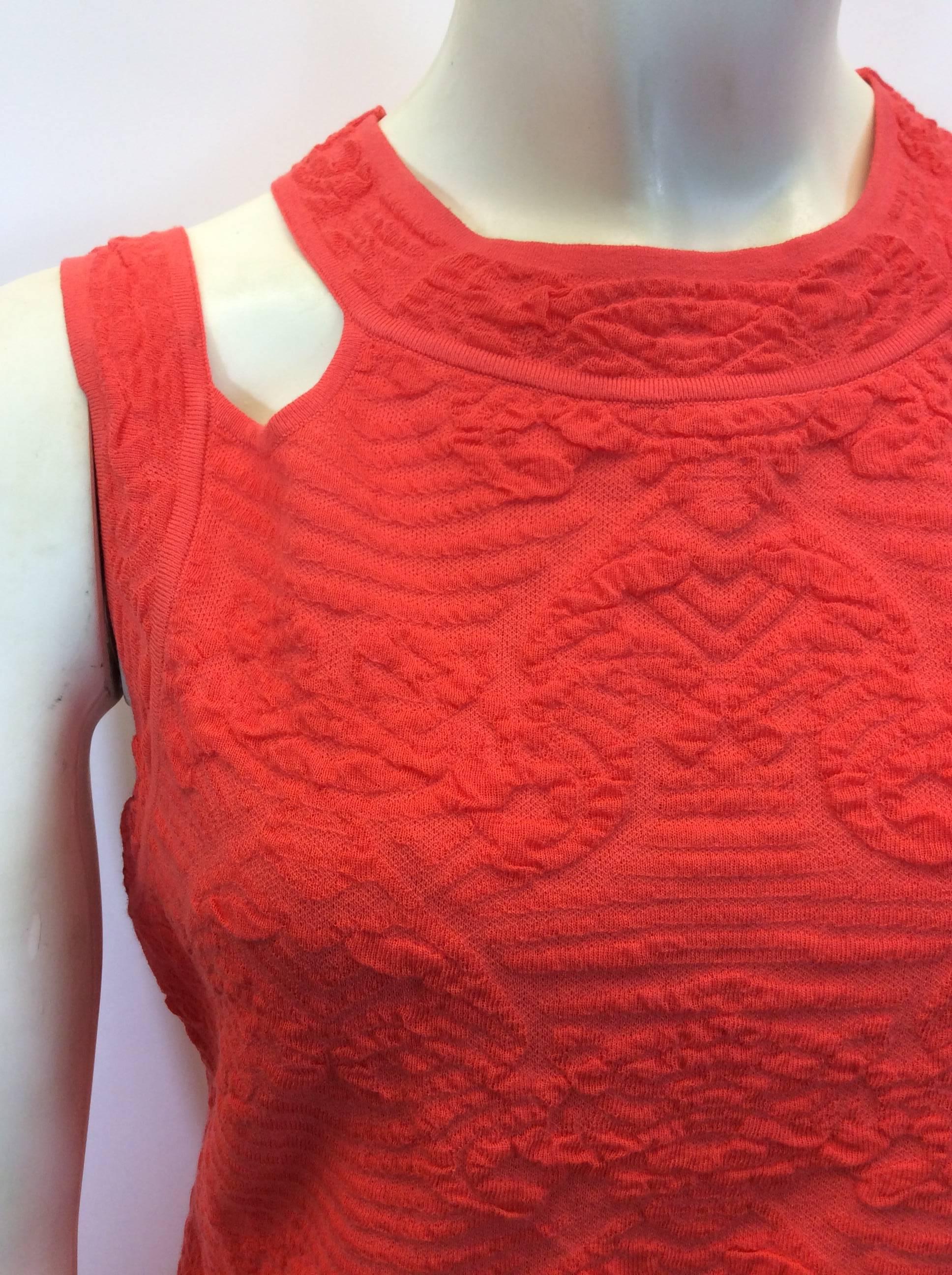 Women's Missoni Coral Textured Stretch Dress