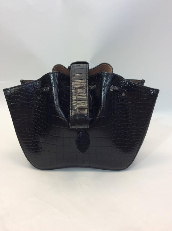 Alaia Black Alligator Embossed Wristlet Bucket Bag at 1stDibs | alaia ...