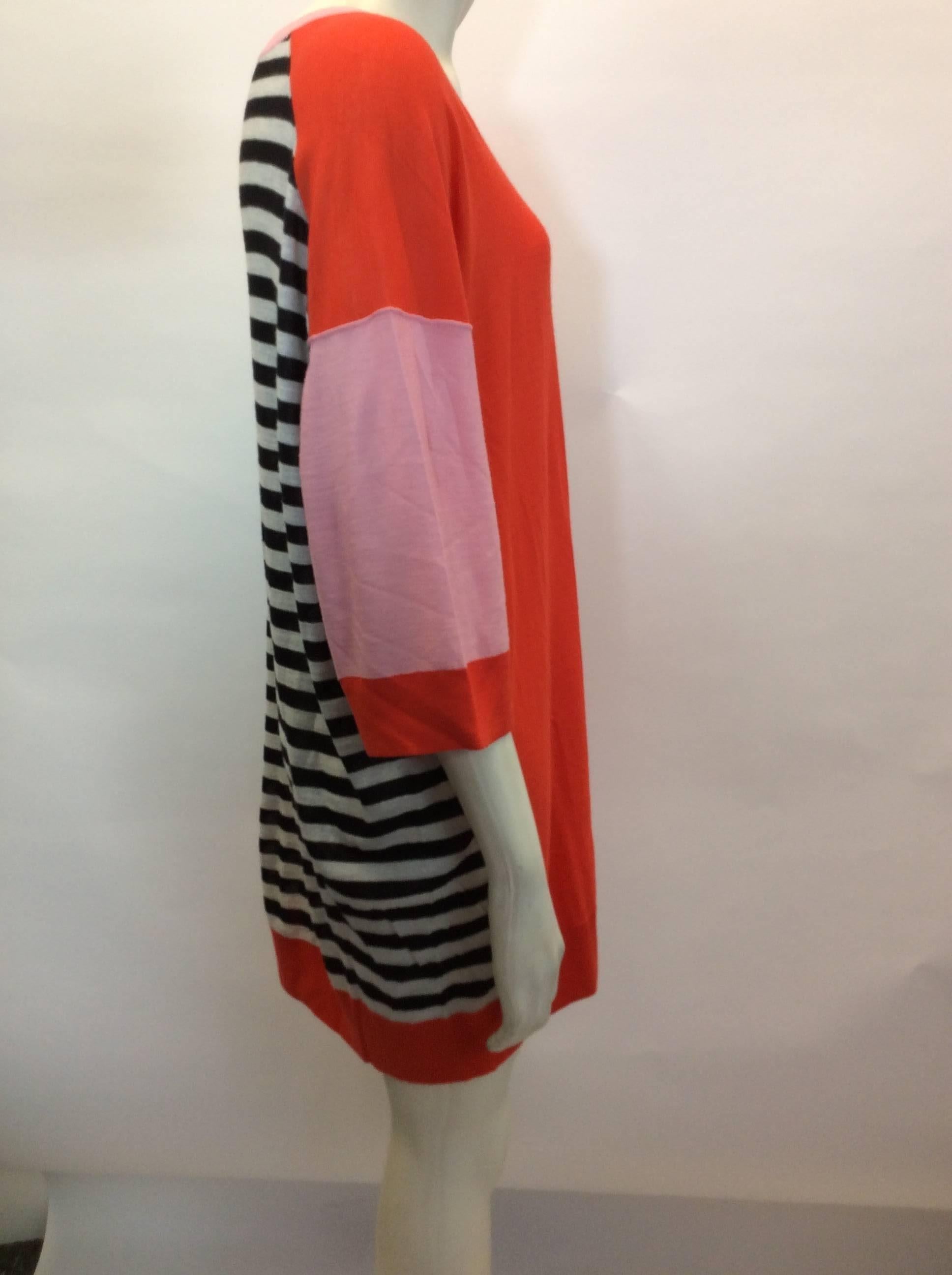 Sonia By Sonia Rykiel Wool Colorblock Sweater In Excellent Condition In Narberth, PA