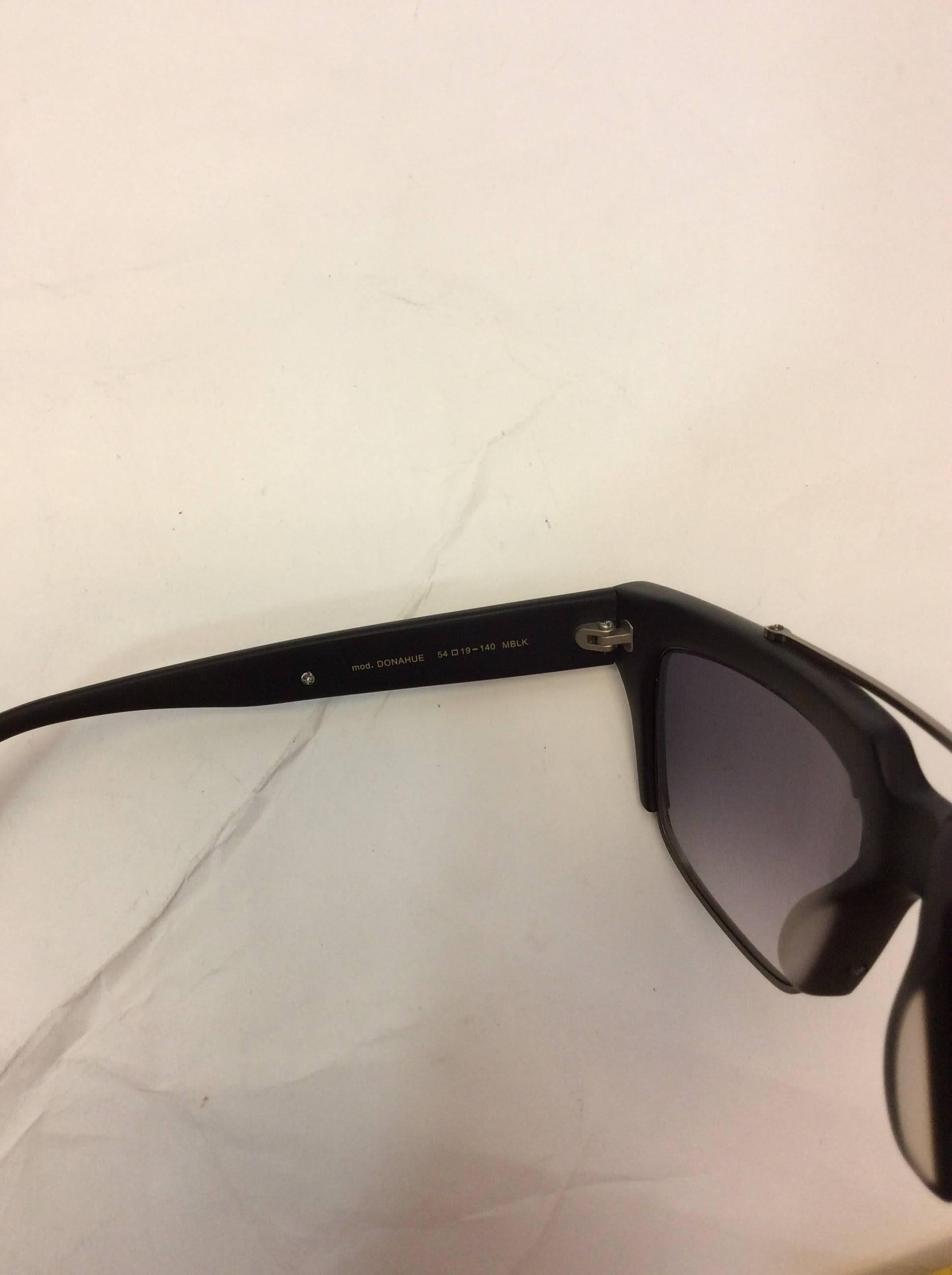 Phillip Lim Donahoue Mod Black Square Sunglasses For Sale 1