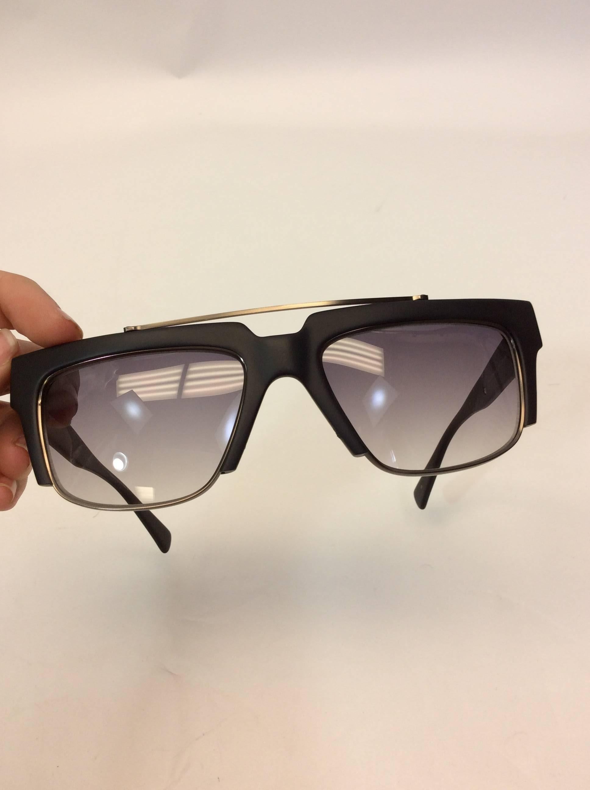 Women's Phillip Lim Donahoue Mod Black Square Sunglasses For Sale