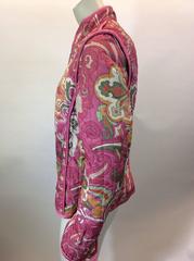 Etro Pink Paisley Quilted Jacket