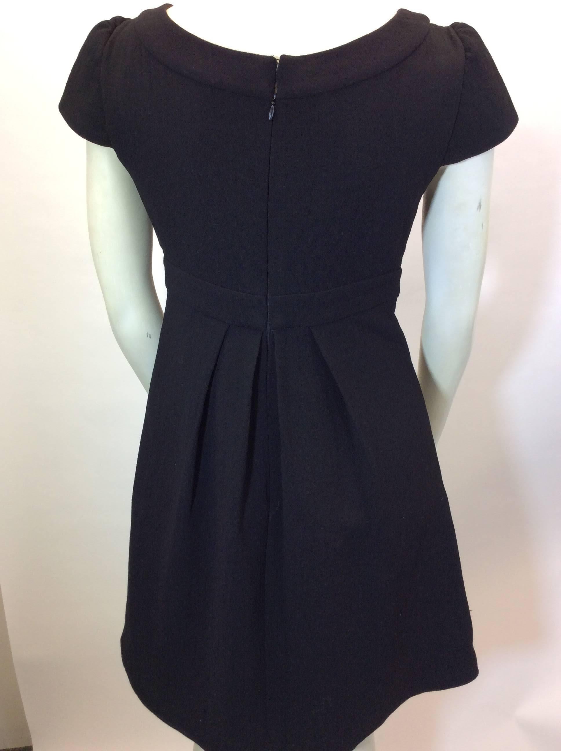 Women's Armani Black Pleated Cocktail Dress For Sale