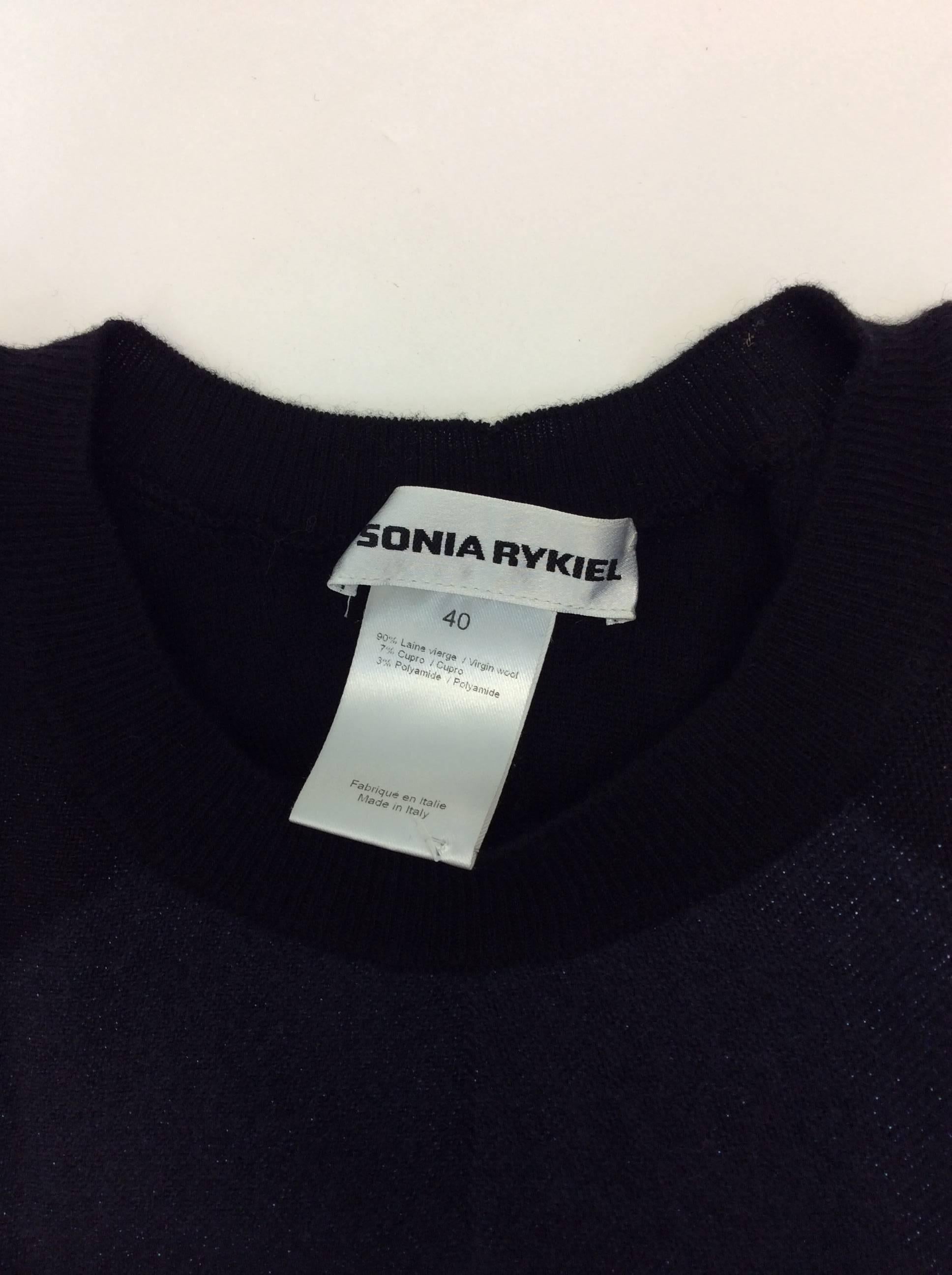 Sonia Rykiel Blue and Grey Chevron Sweater Dress For Sale 2