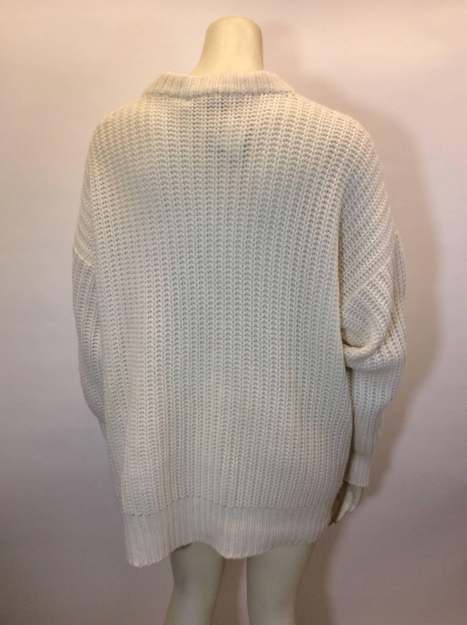 white oversized sweater