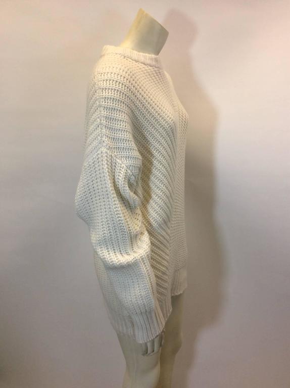 Ryan Roche White Knit Oversized Sweater For Sale at 1stDibs | ryan ...