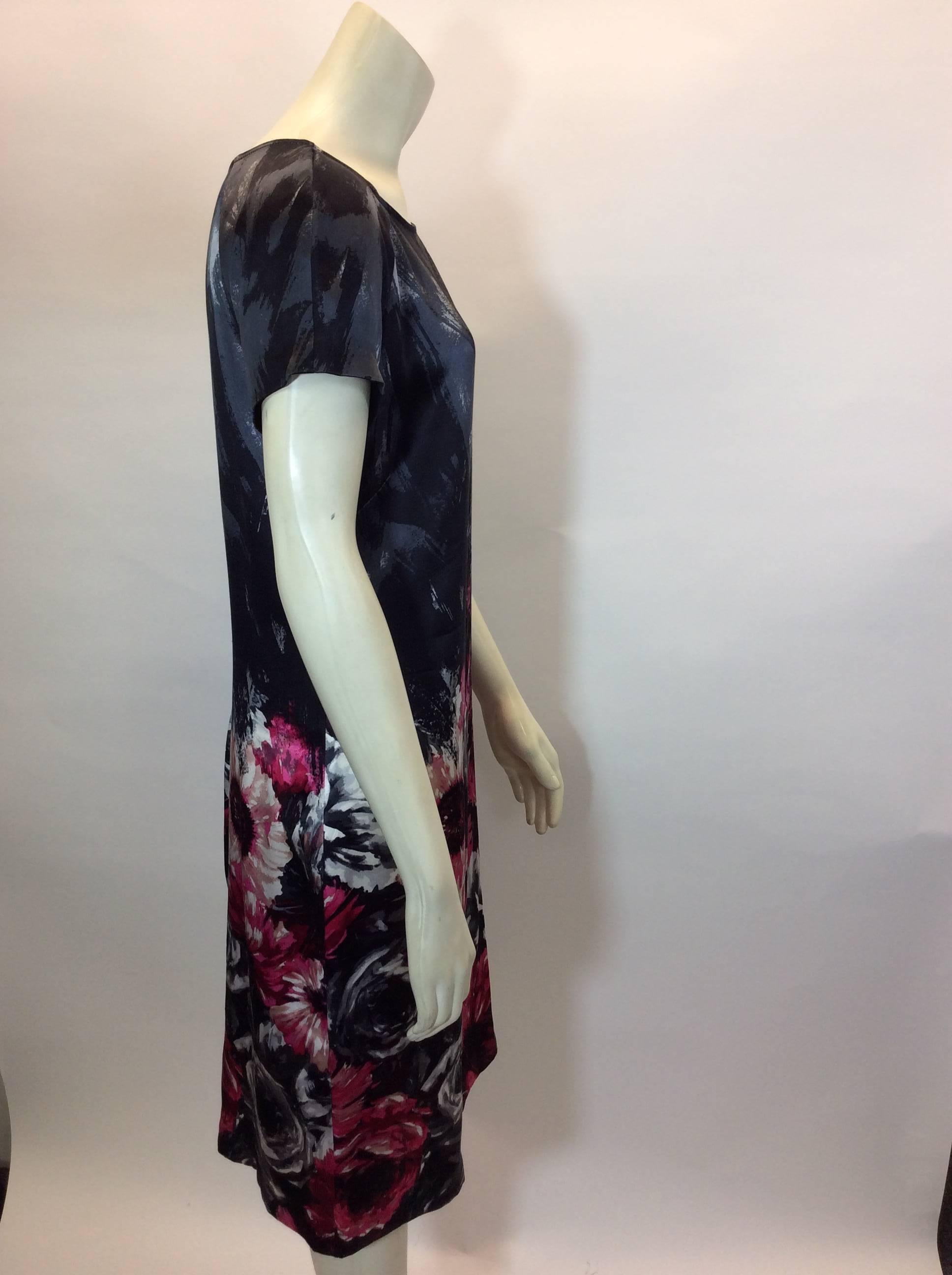 Women's St. John Floral Printed Silk Dress For Sale