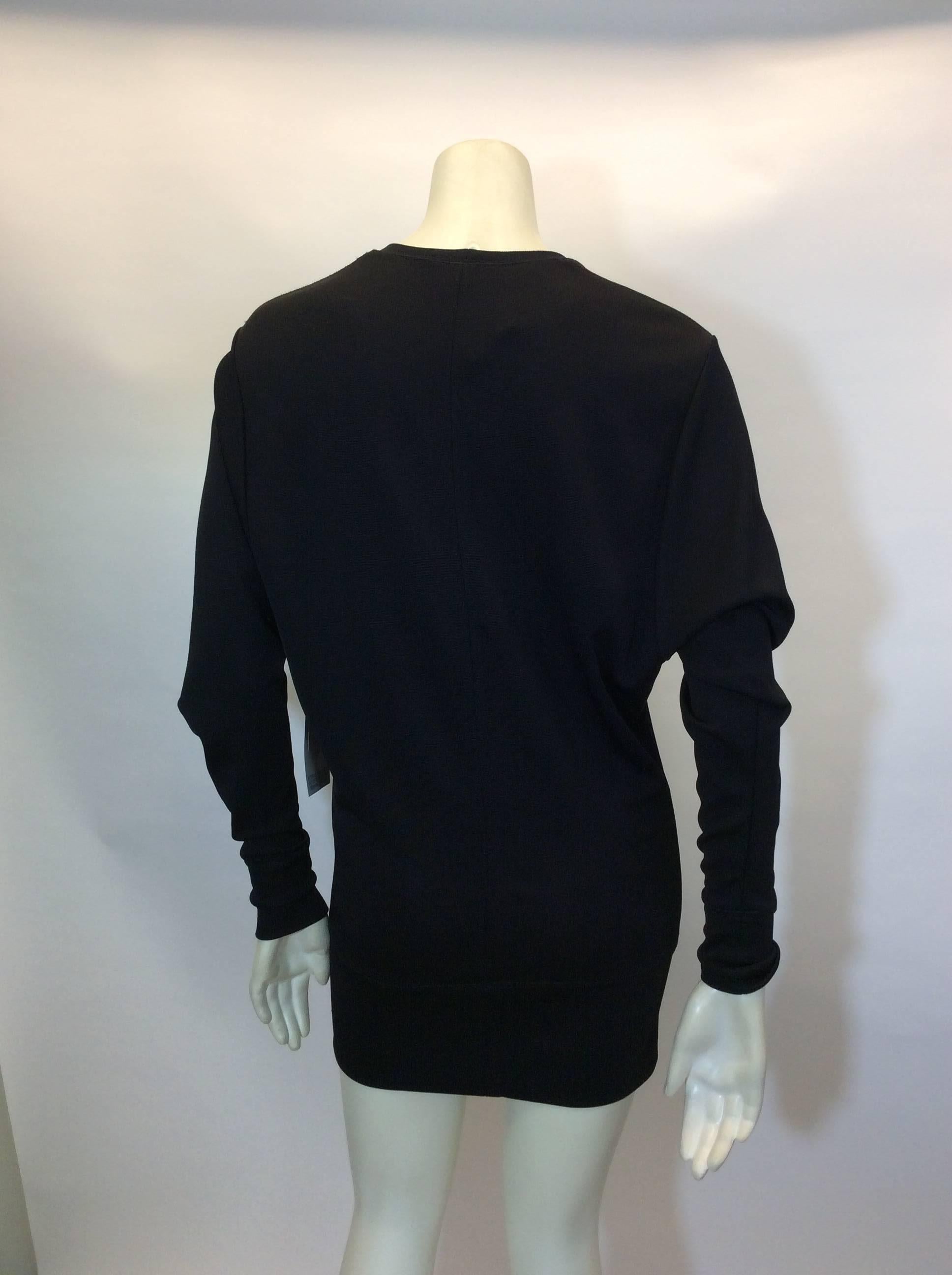 Helmut Lang Black Long Sleeve NWT Dress In New Condition For Sale In Narberth, PA