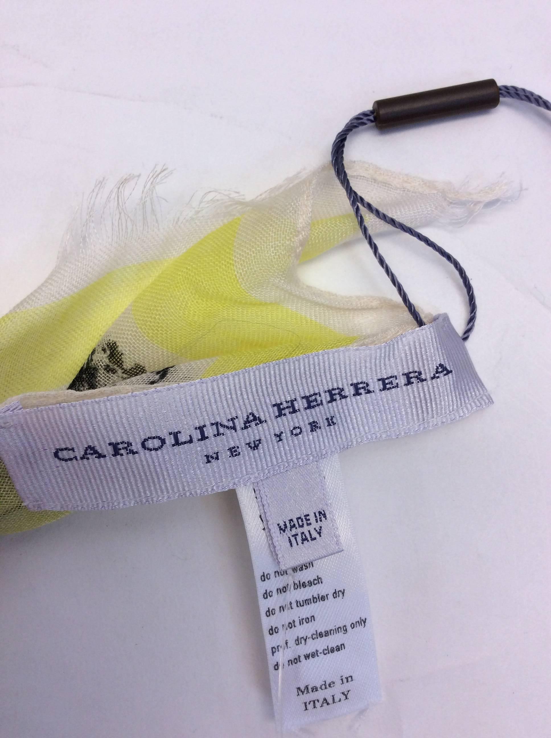 Women's Carolina Herrera NWT Multi Color Scarf For Sale