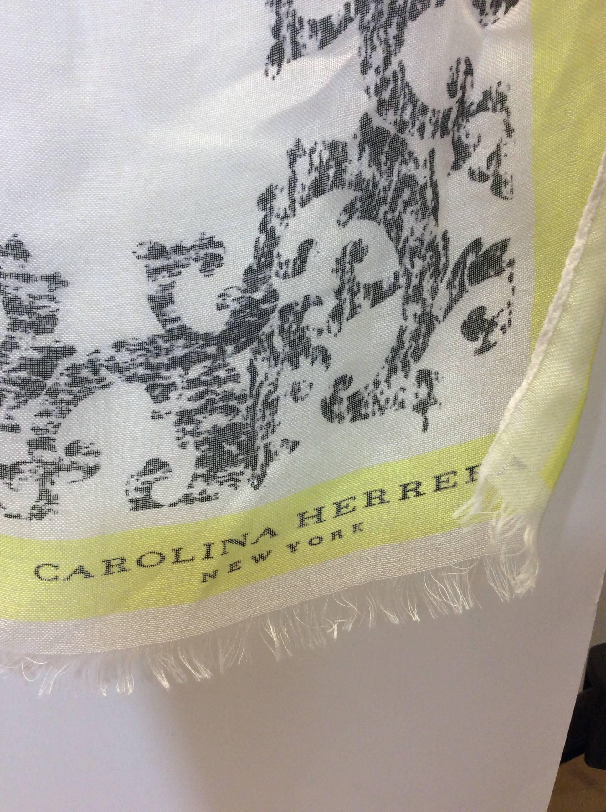 Gray Carolina Herrera NWT Multi Color Scarf For Sale