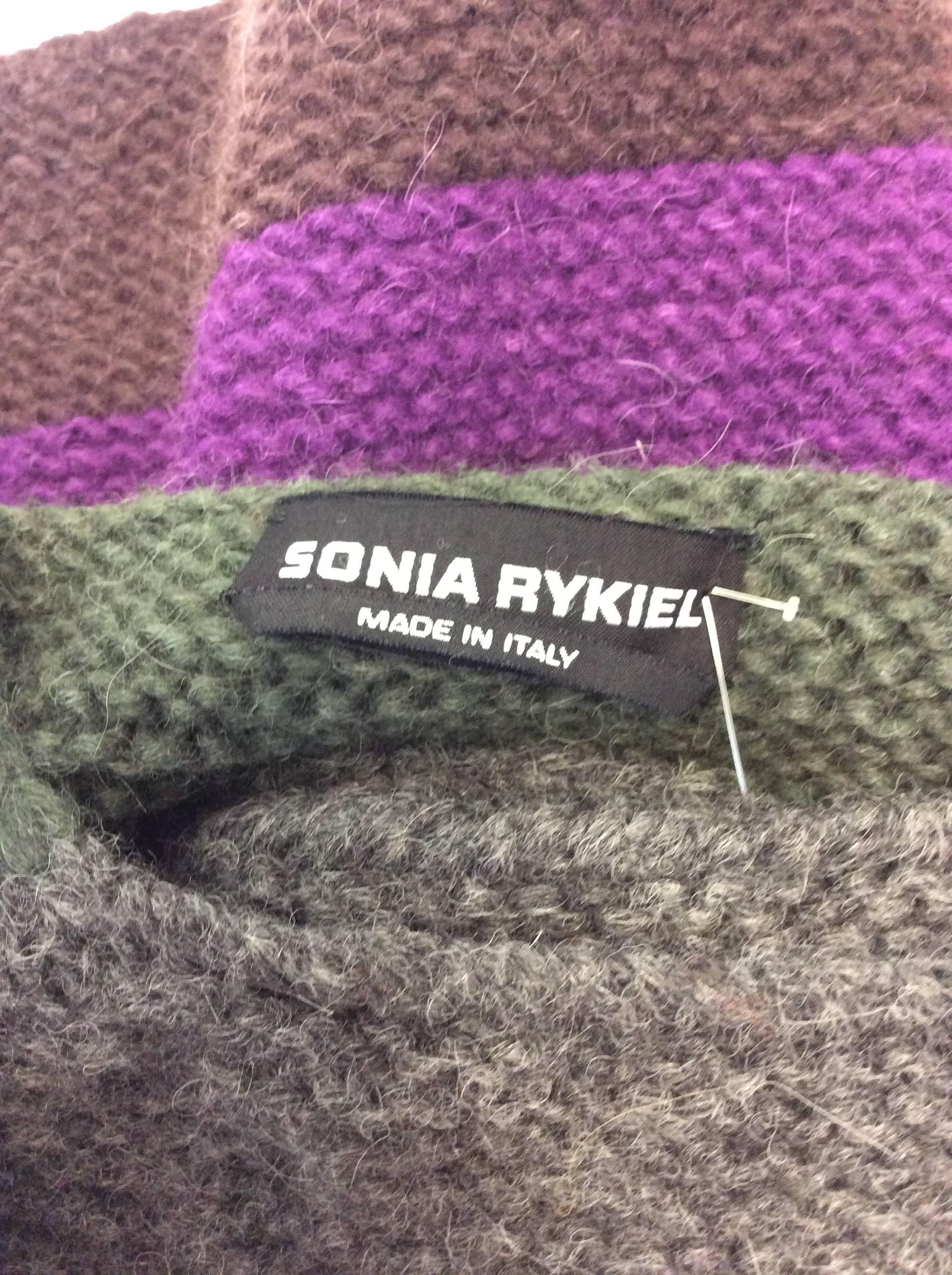 Sonia Rykiel Multicolor Striped Longline Cardigan 1
