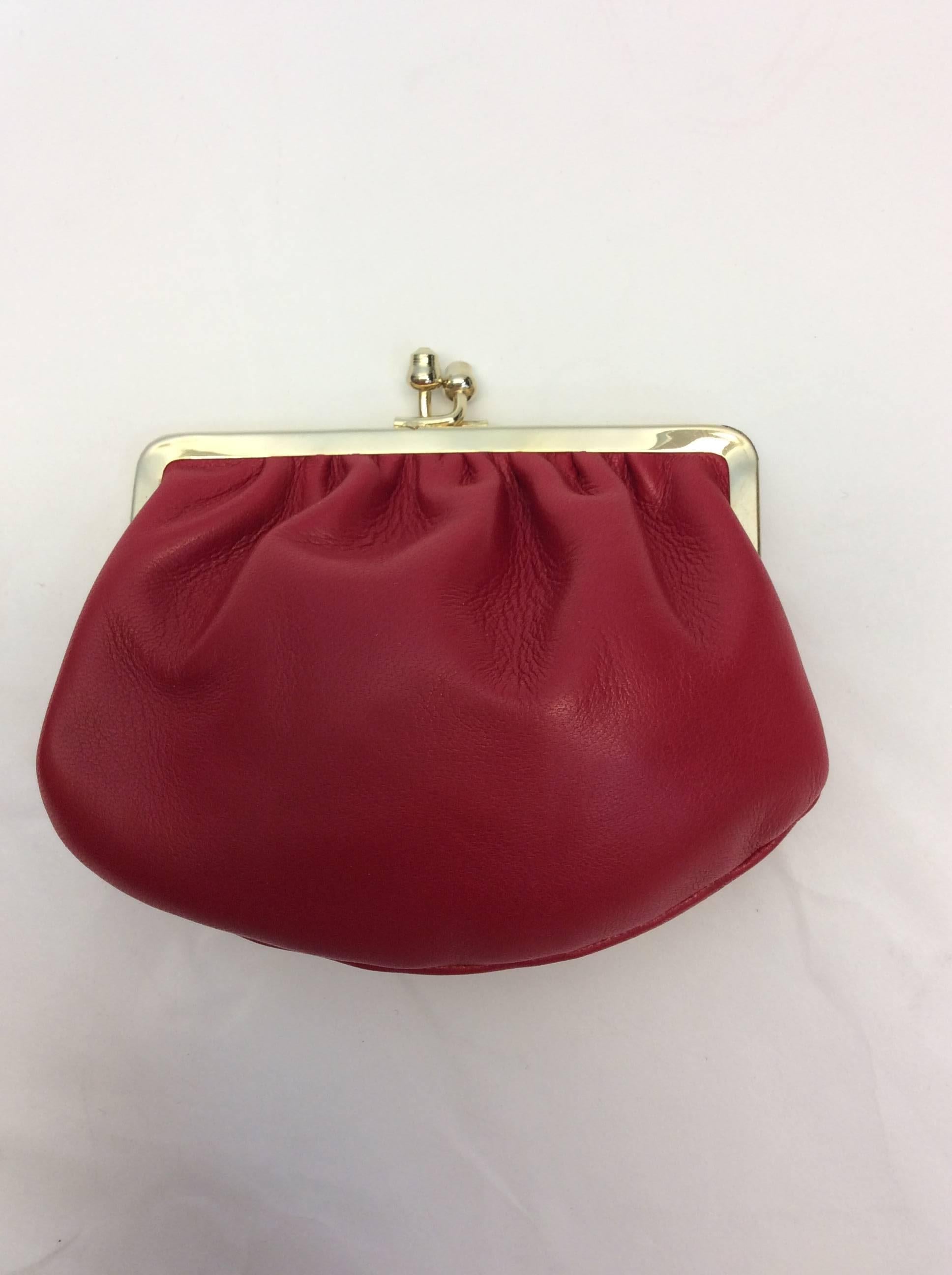 Judith Leiber Red Skin Tote With Coin Purse 1