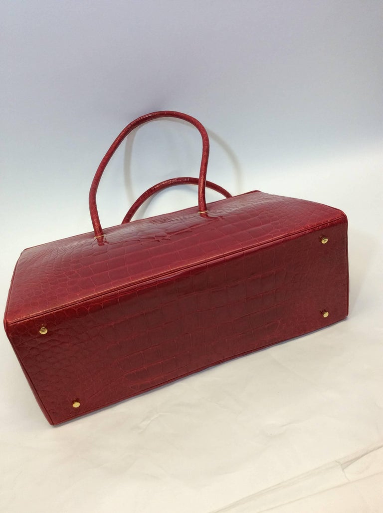 Judith Leiber Red Skin Tote With Coin Purse at 1stDibs