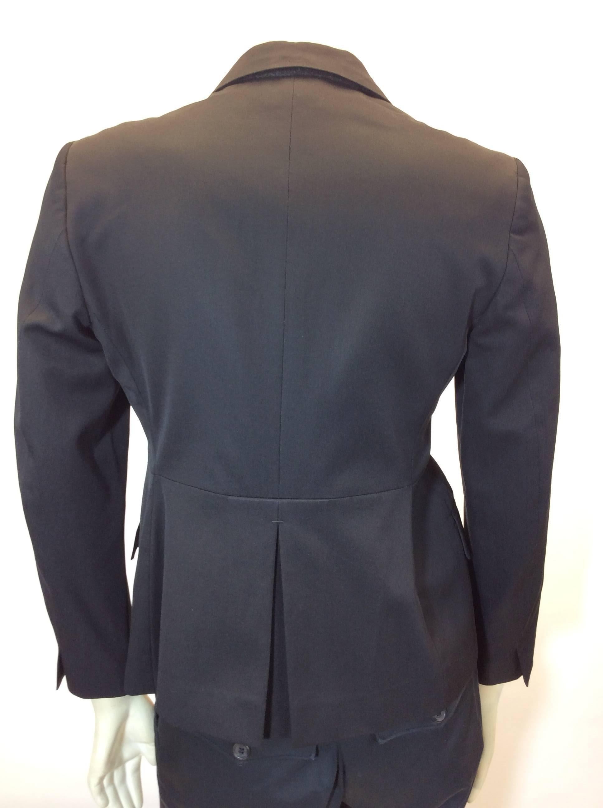 Miu Miu Black Pantsuit with 3 Button Blazer For Sale 1