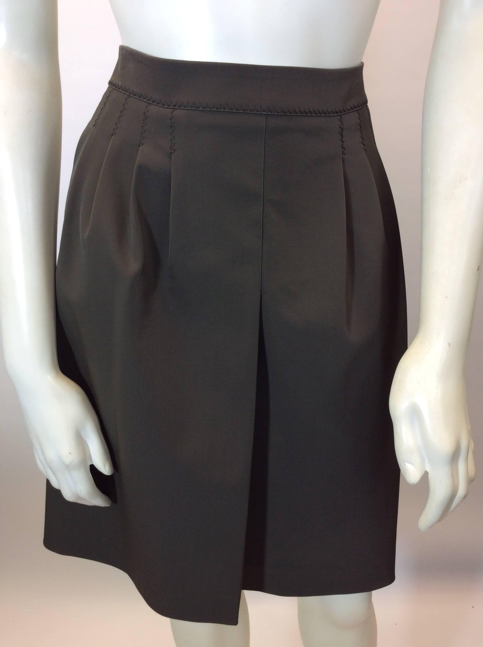Women's Prada Brown Skirt Suit with 3 Button Blazer For Sale