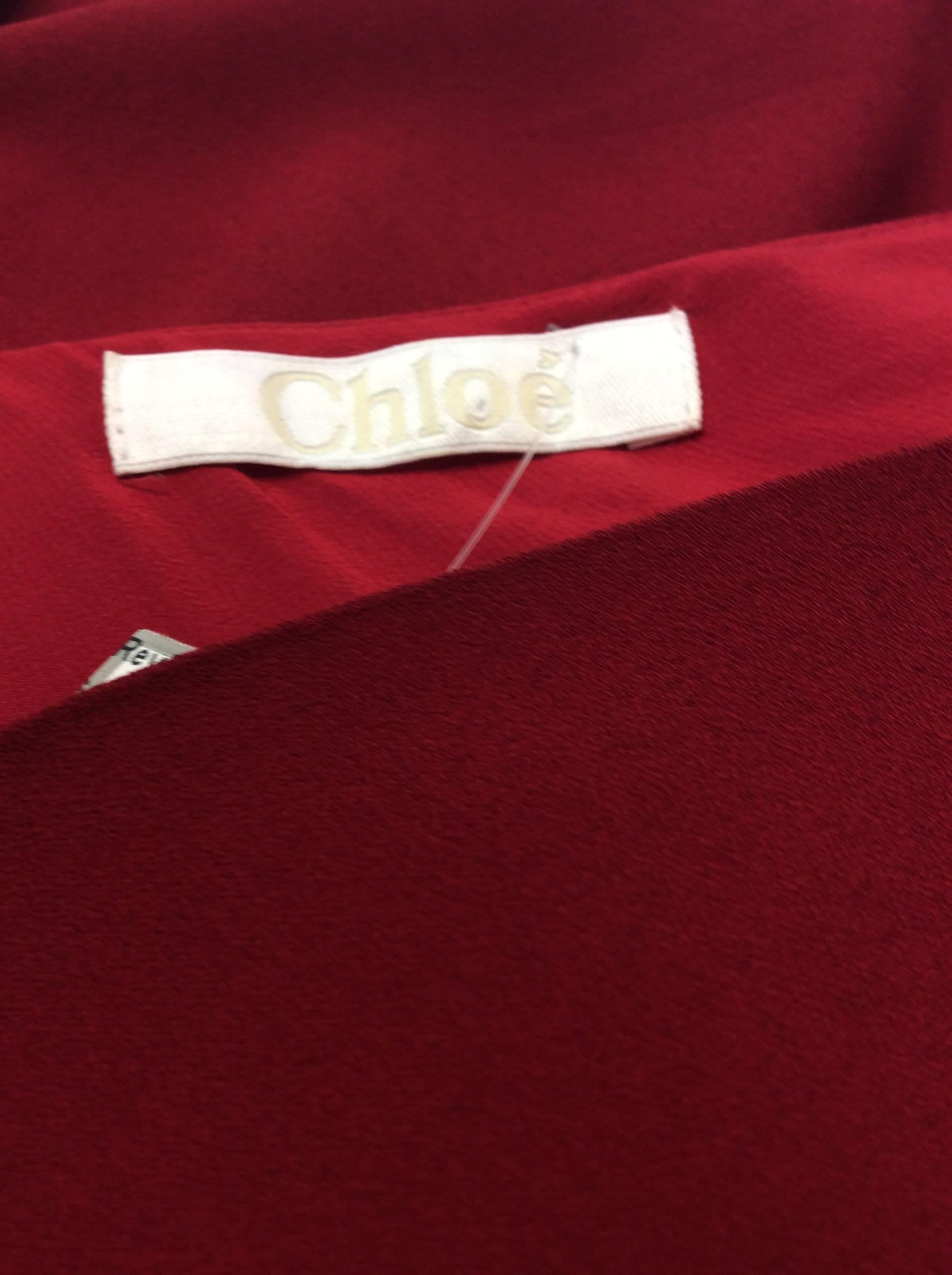 Women's Chloe Red V-Neck Sheath Dress For Sale