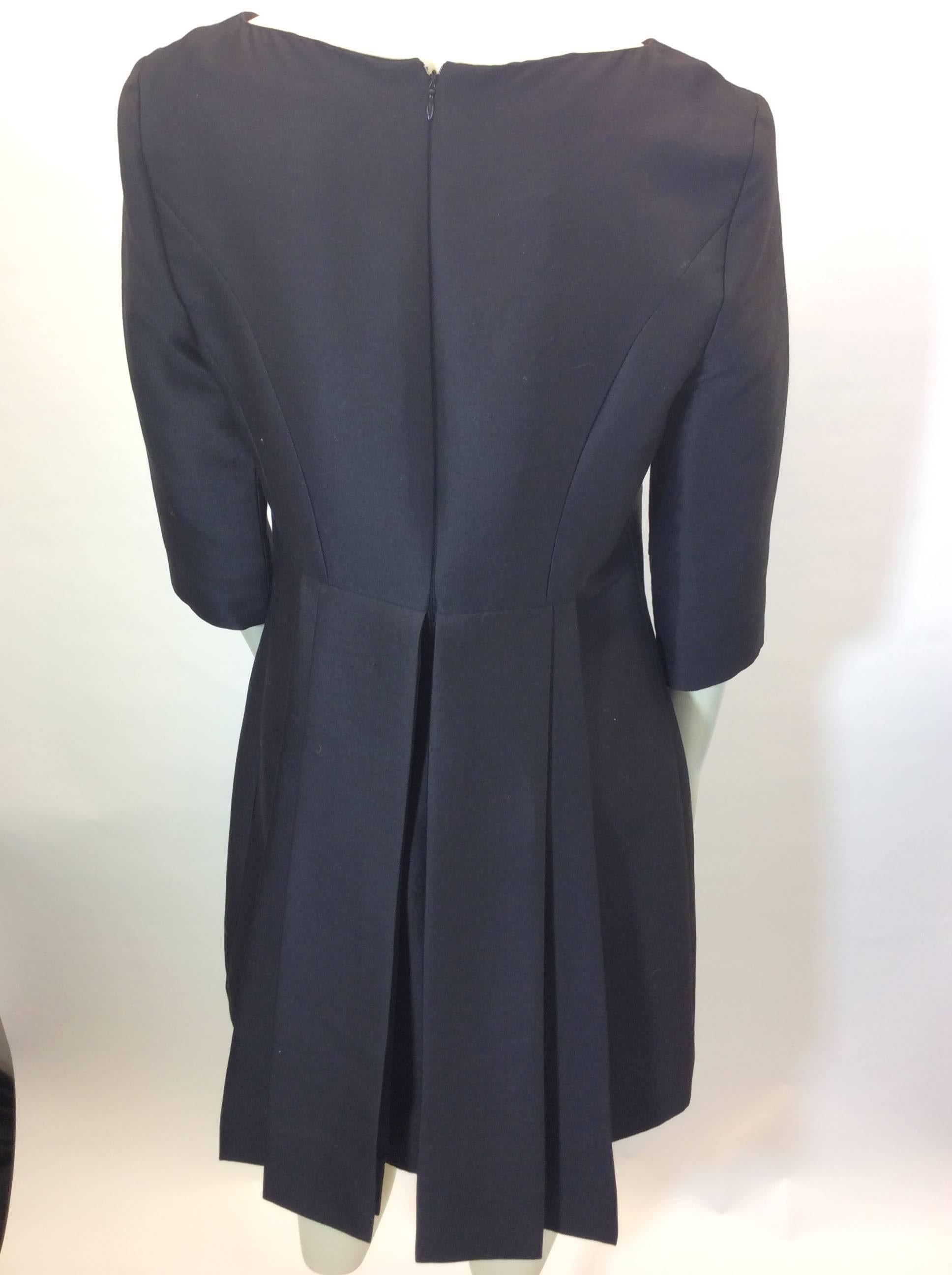 Women's Balenciaga Black Dress with Pleated Back Detail For Sale