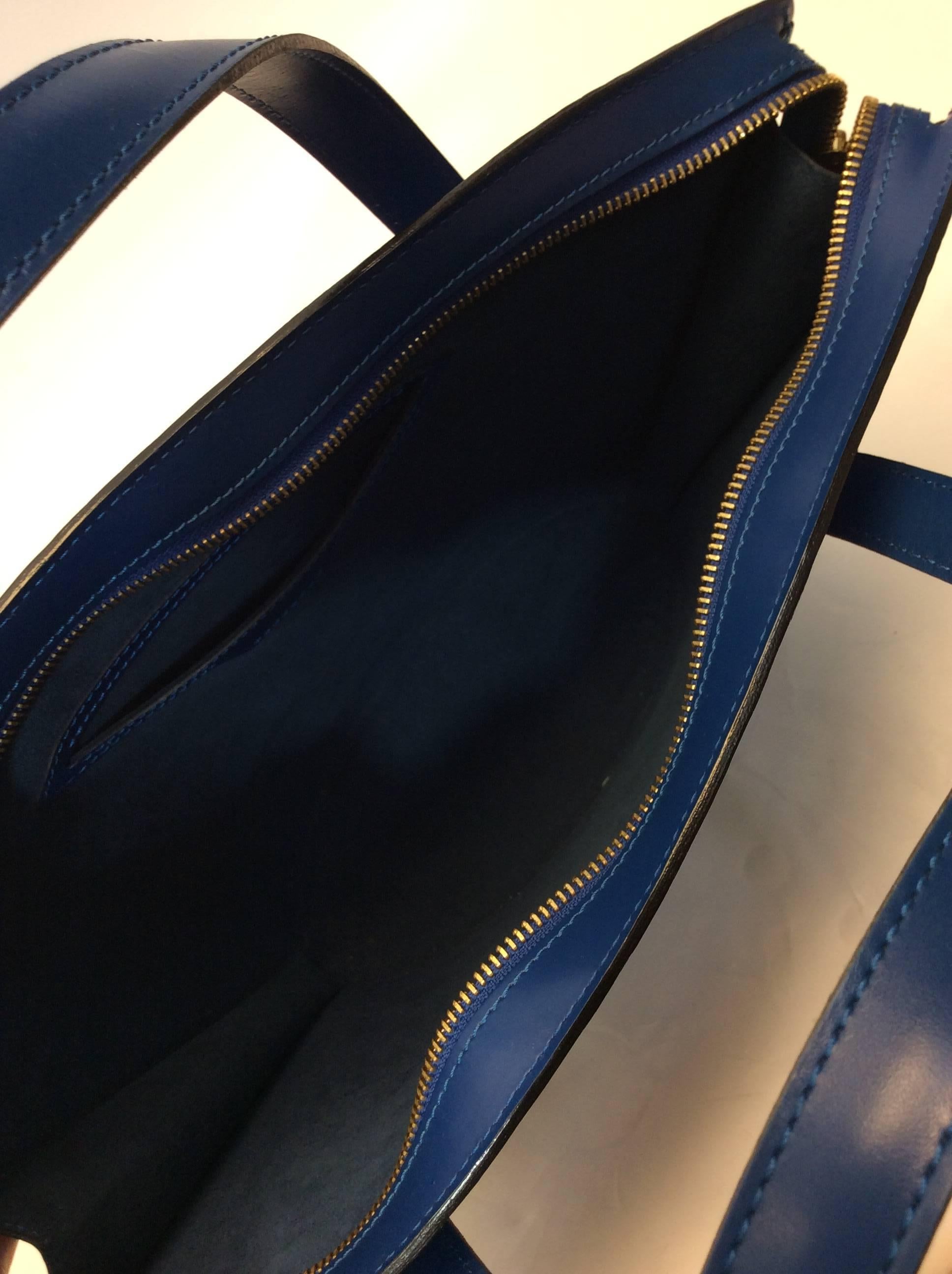 Louis Vuitton Blue Epi St. Jacques PM Bag For Sale 3