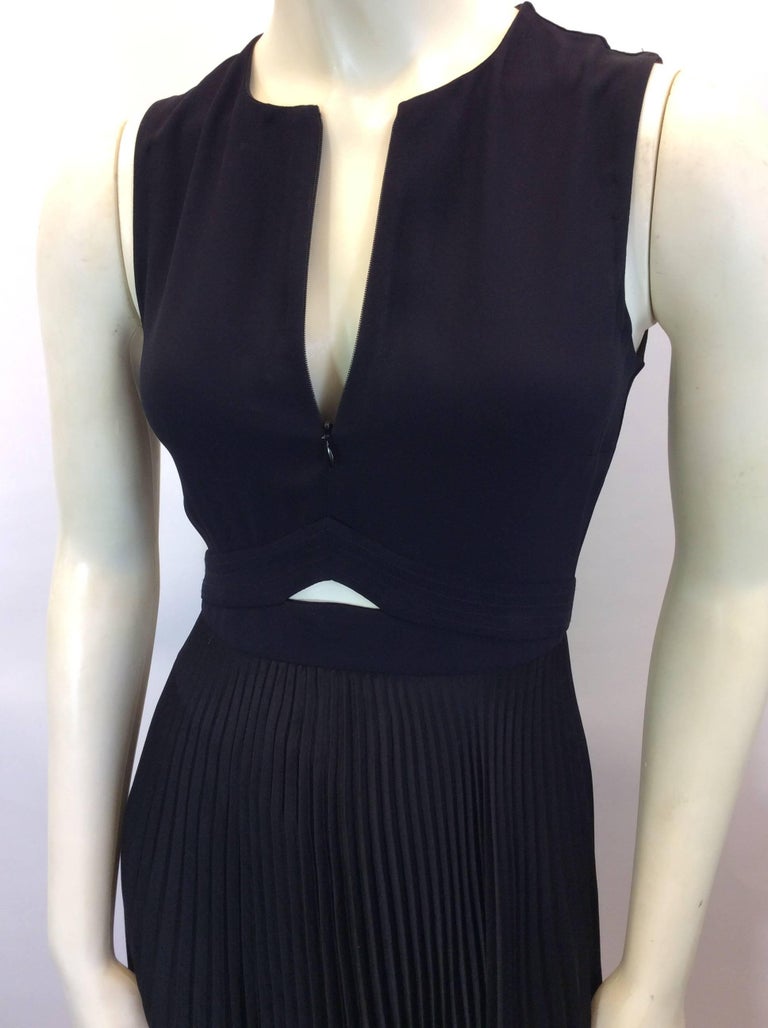 alc black pleated dress