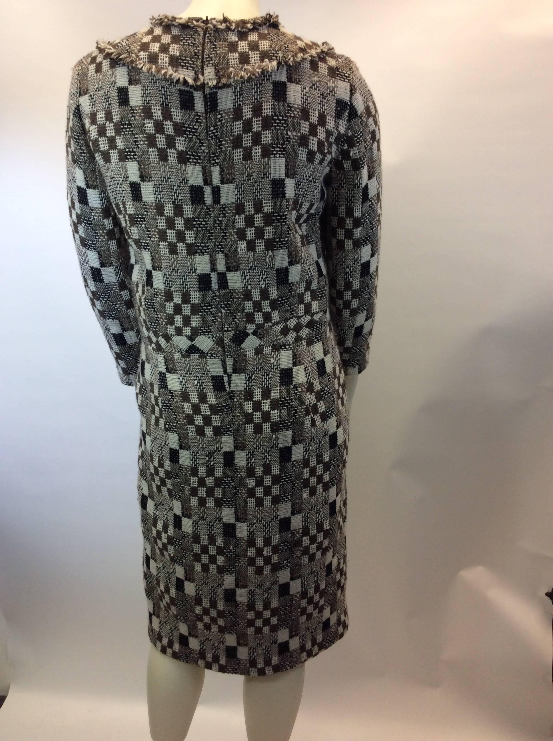 Oscar De La Renta Wool Dress In Excellent Condition For Sale In Narberth, PA