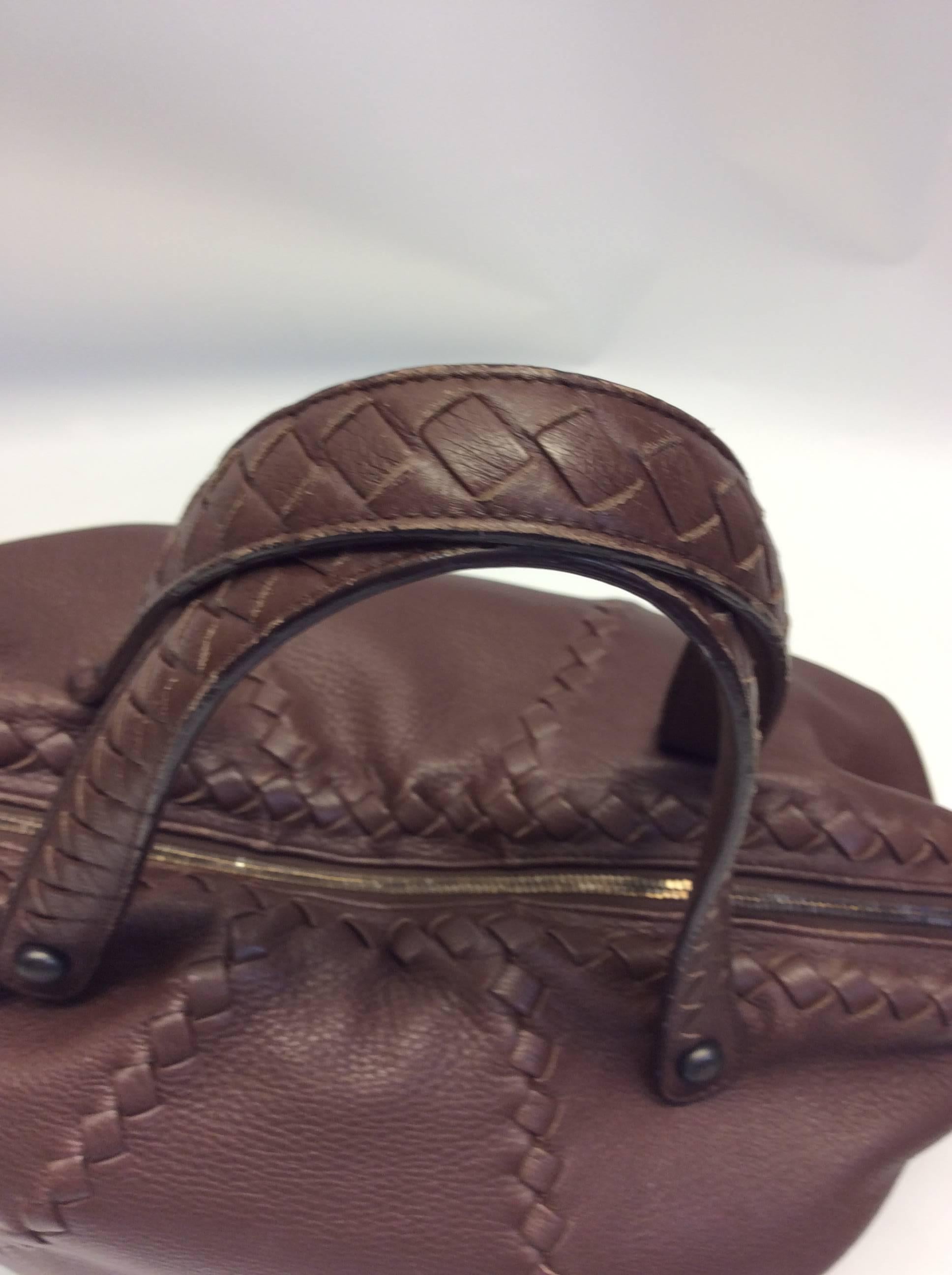 Bottega Venetta Large Braided Brown Purse For Sale 1