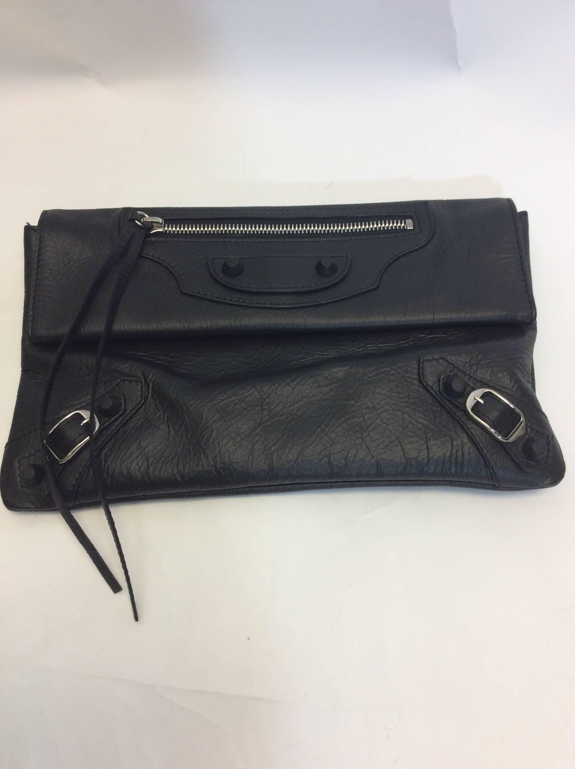 balenciaga black clutch