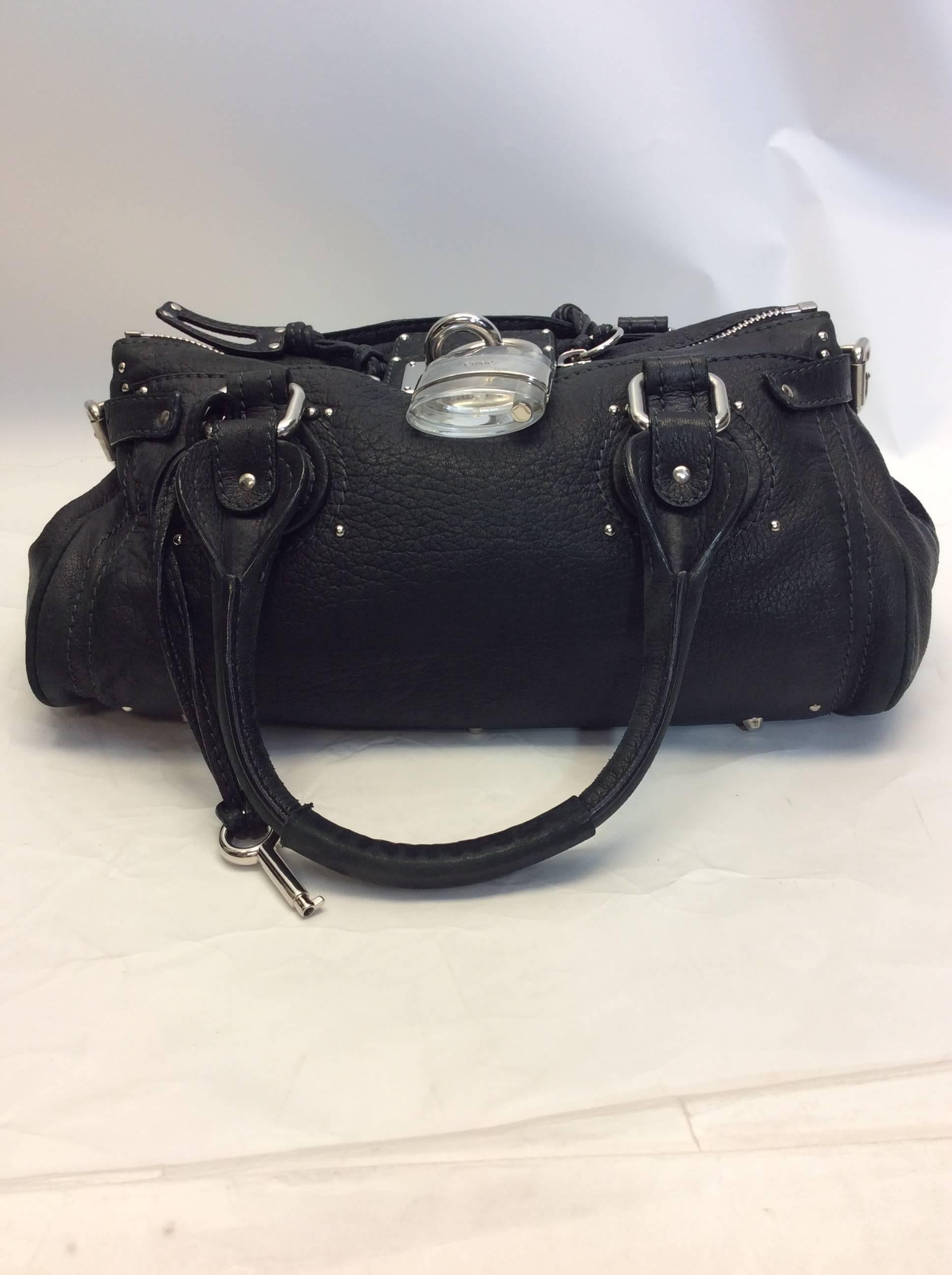 Chloe Black Leather Shoulder Bag In Excellent Condition For Sale In Narberth, PA