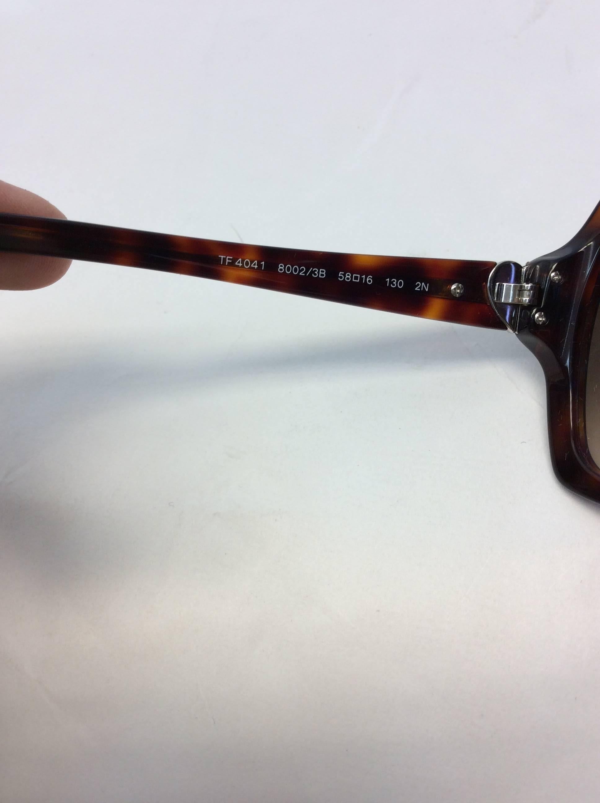 Tiffany & Co Brown Tortoise Sunglasses For Sale 1
