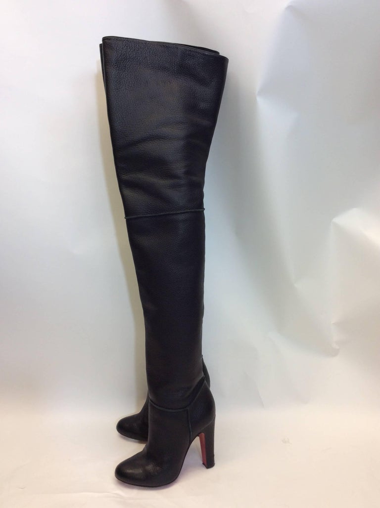 Christian Louboutin Black Over The Knee Boots For Sale at 1stDibs ...