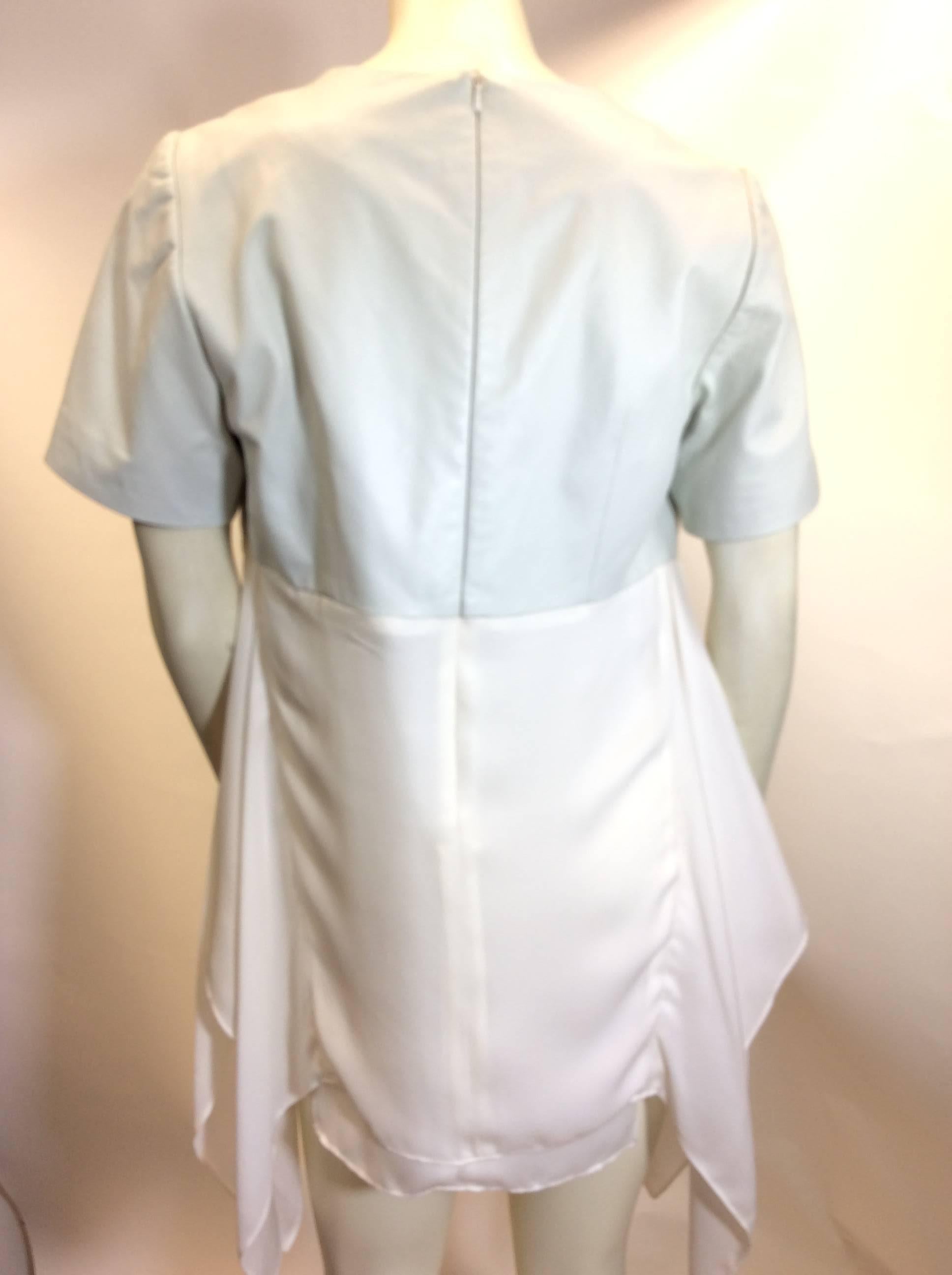 Anveglosa Silk & Leather Blouse In Good Condition For Sale In Narberth, PA