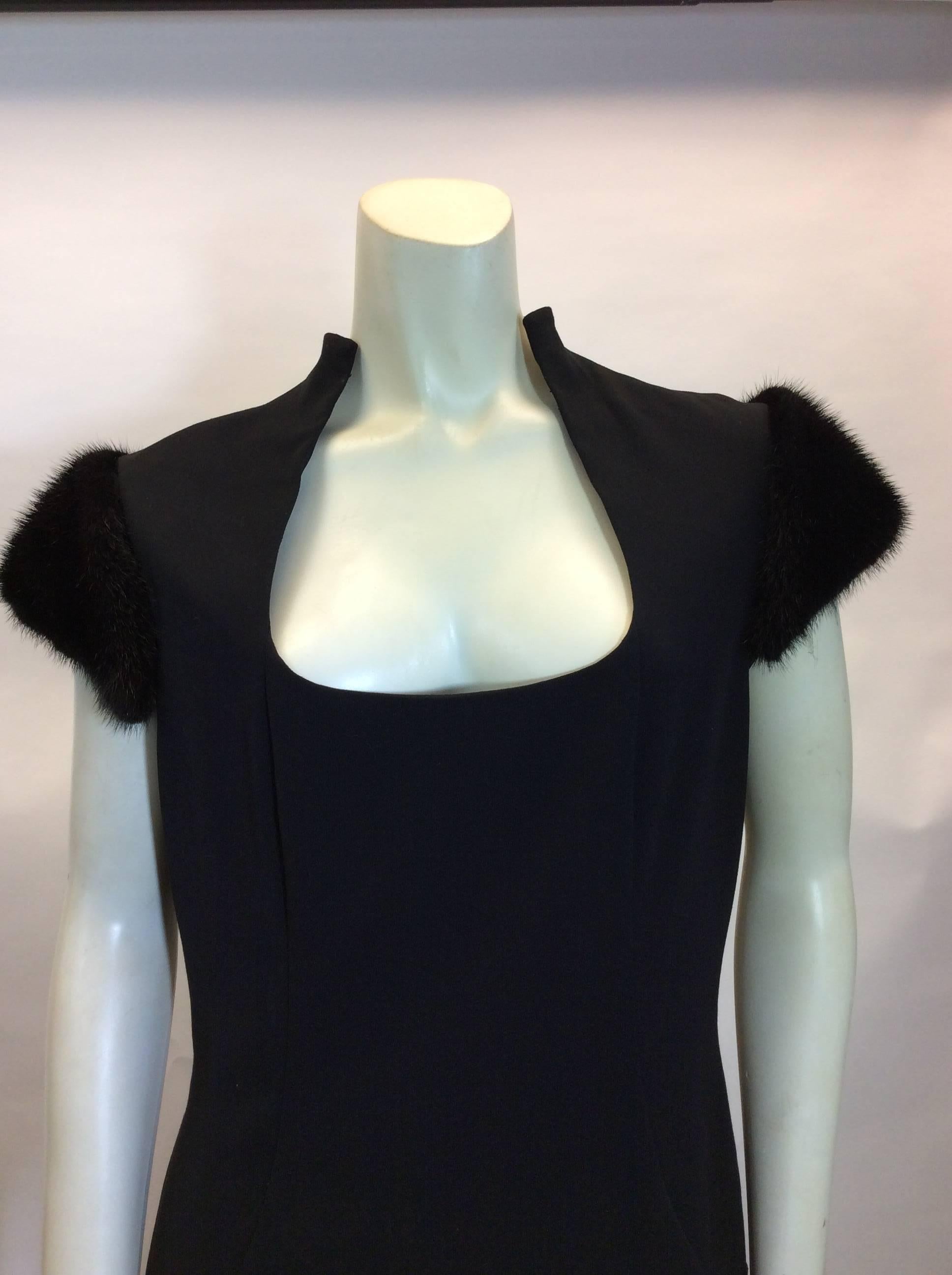 Mary Bays Mink Shoulder Black Dress
Mink trimmed sleeves
Square neckline
$299
