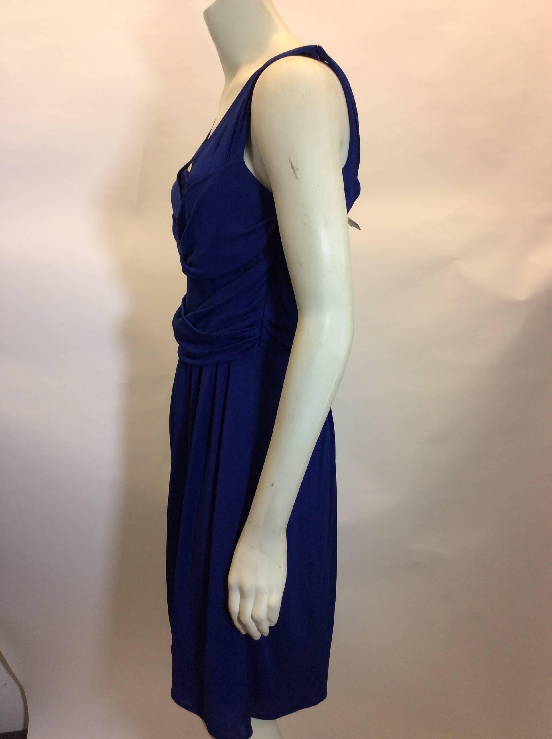 Moschino Sleeveless Royal Blue Dress In Excellent Condition For Sale In Narberth, PA