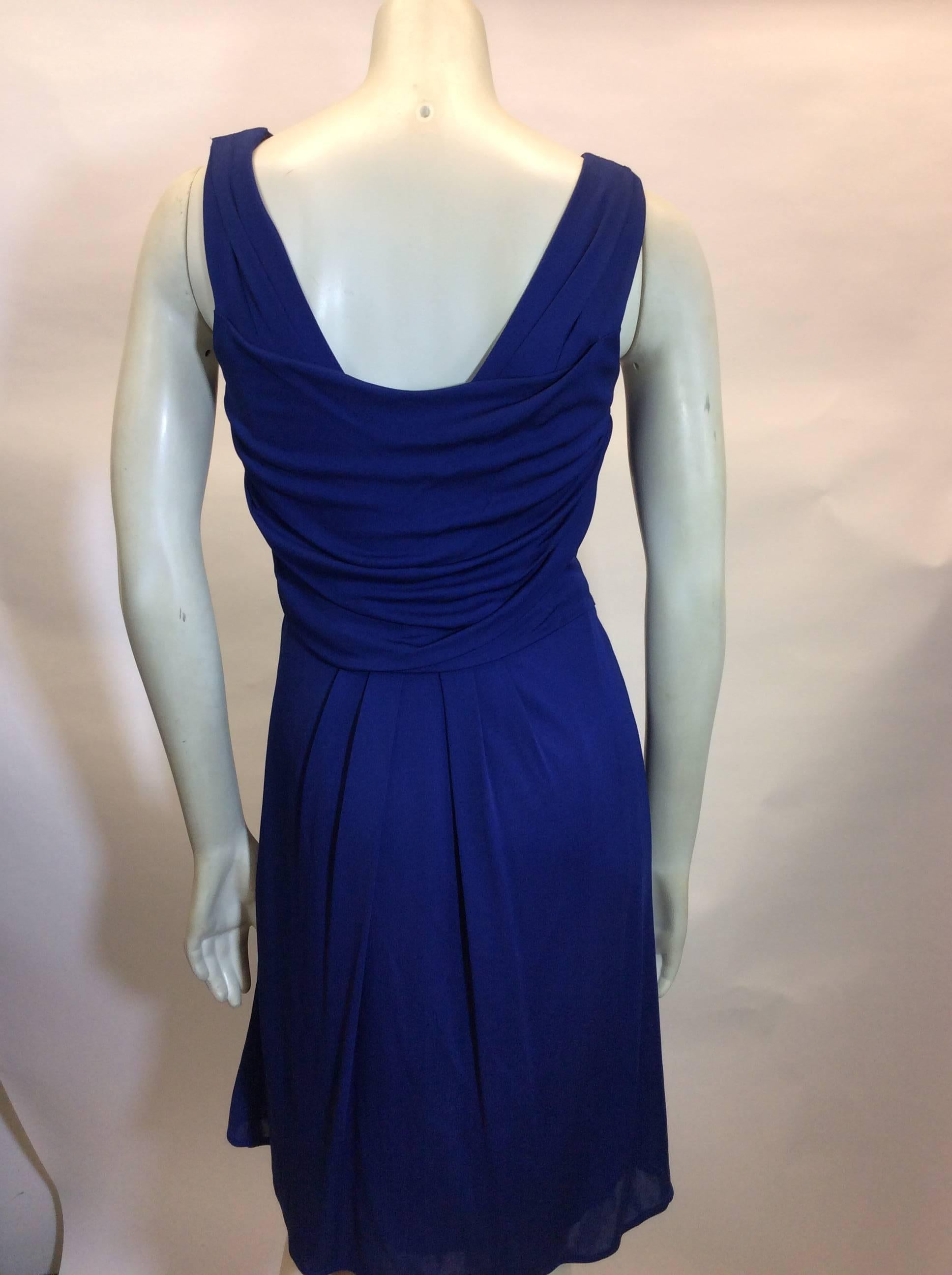 Black Moschino Sleeveless Royal Blue Dress For Sale